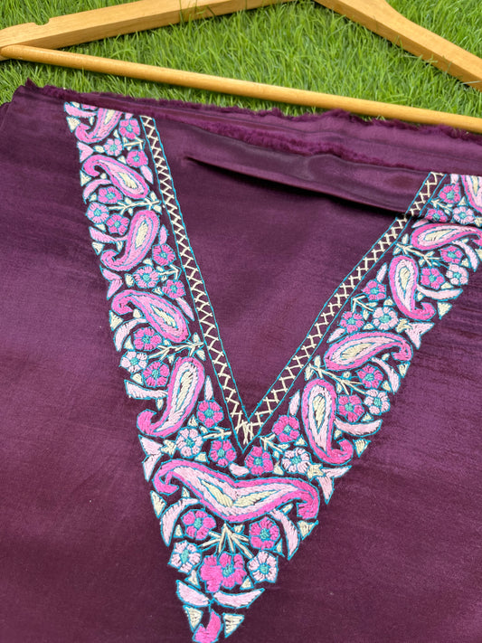 Mashru Silk kashmiri work kurta