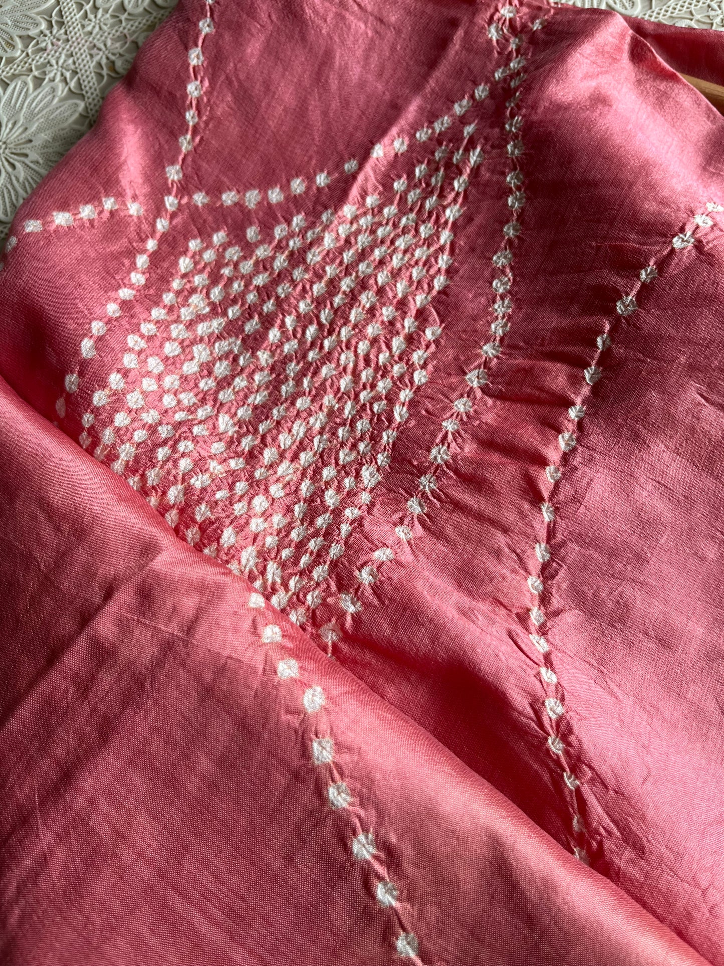Mulberry Silk bandhani kurta