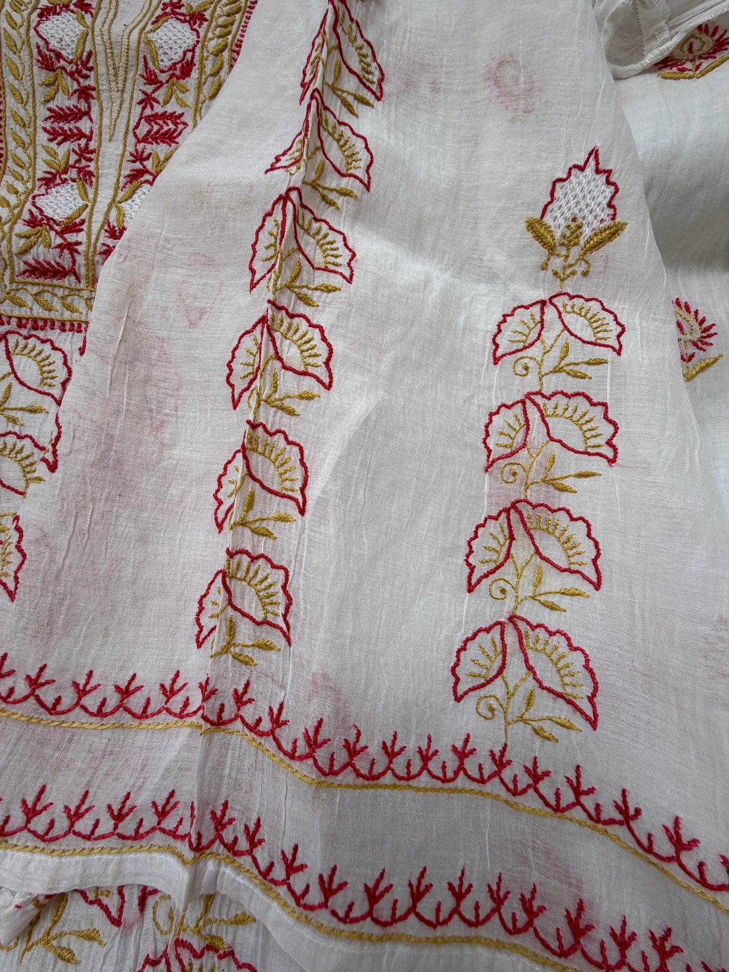 Chanderi Chikankari Kurta Dupatta