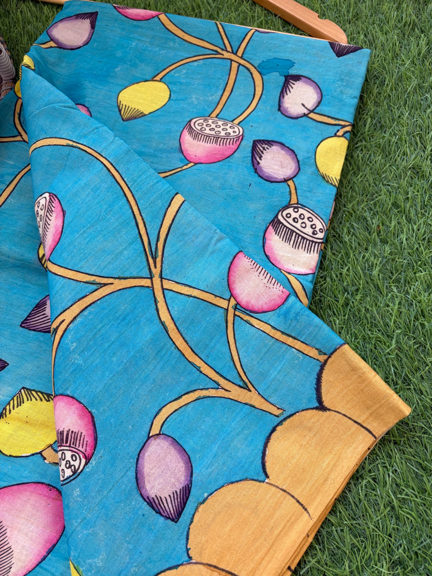Cotton Kalamkari Fabric (hand painted)