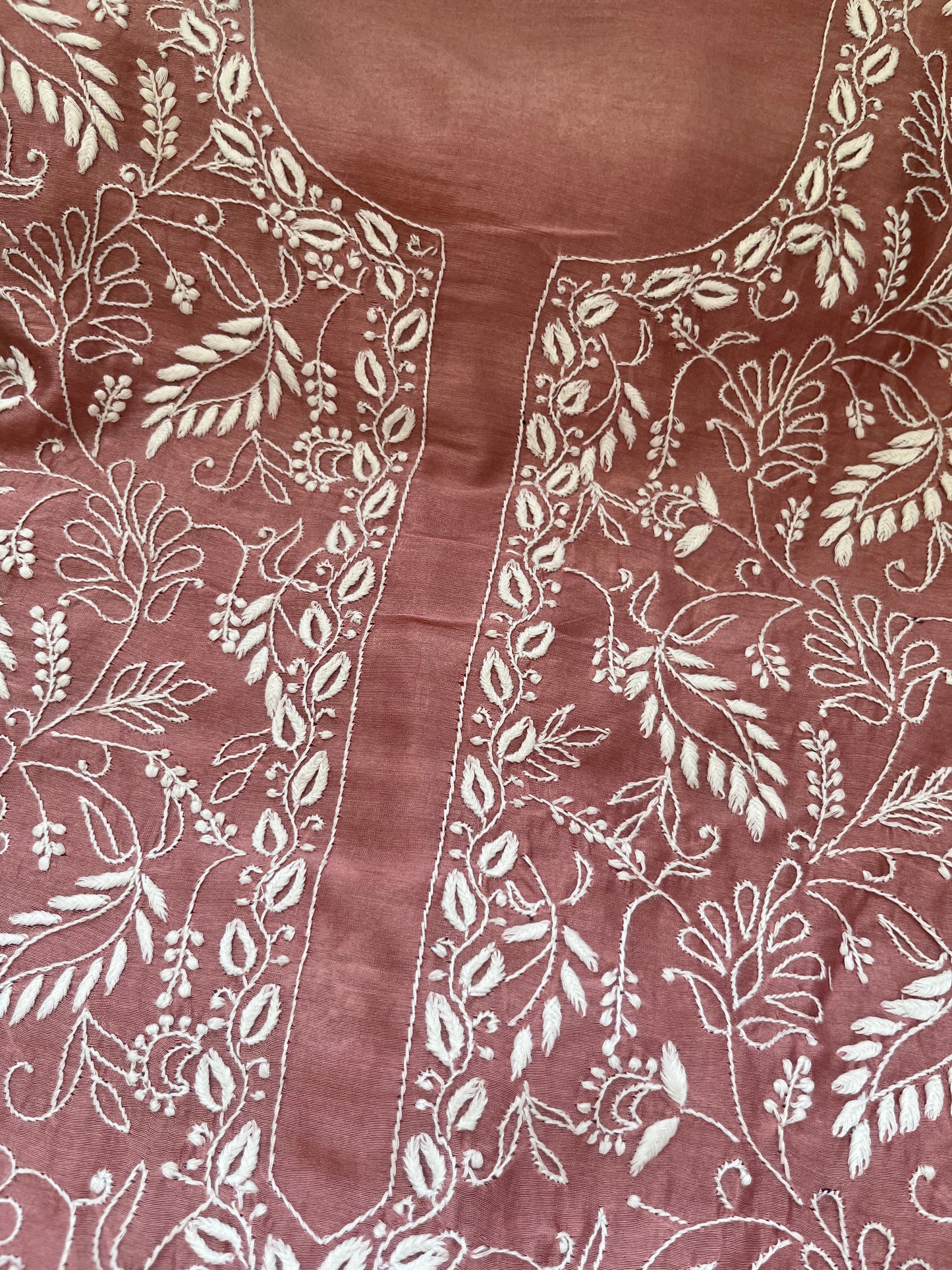 Chanderi chikankari kurta