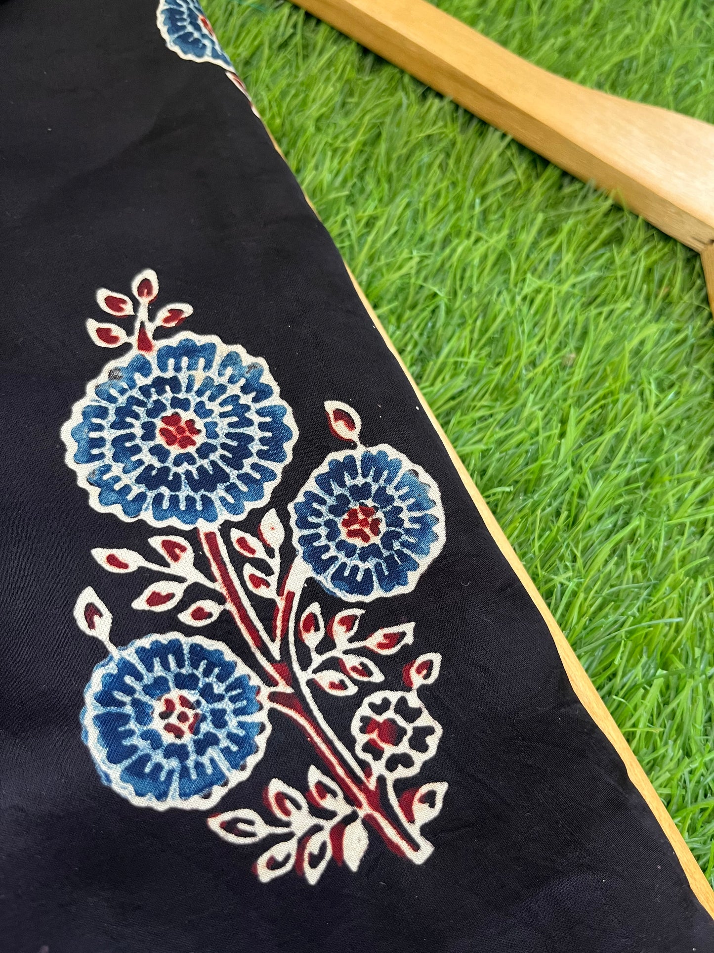 Modal Silk ajrakh fabric