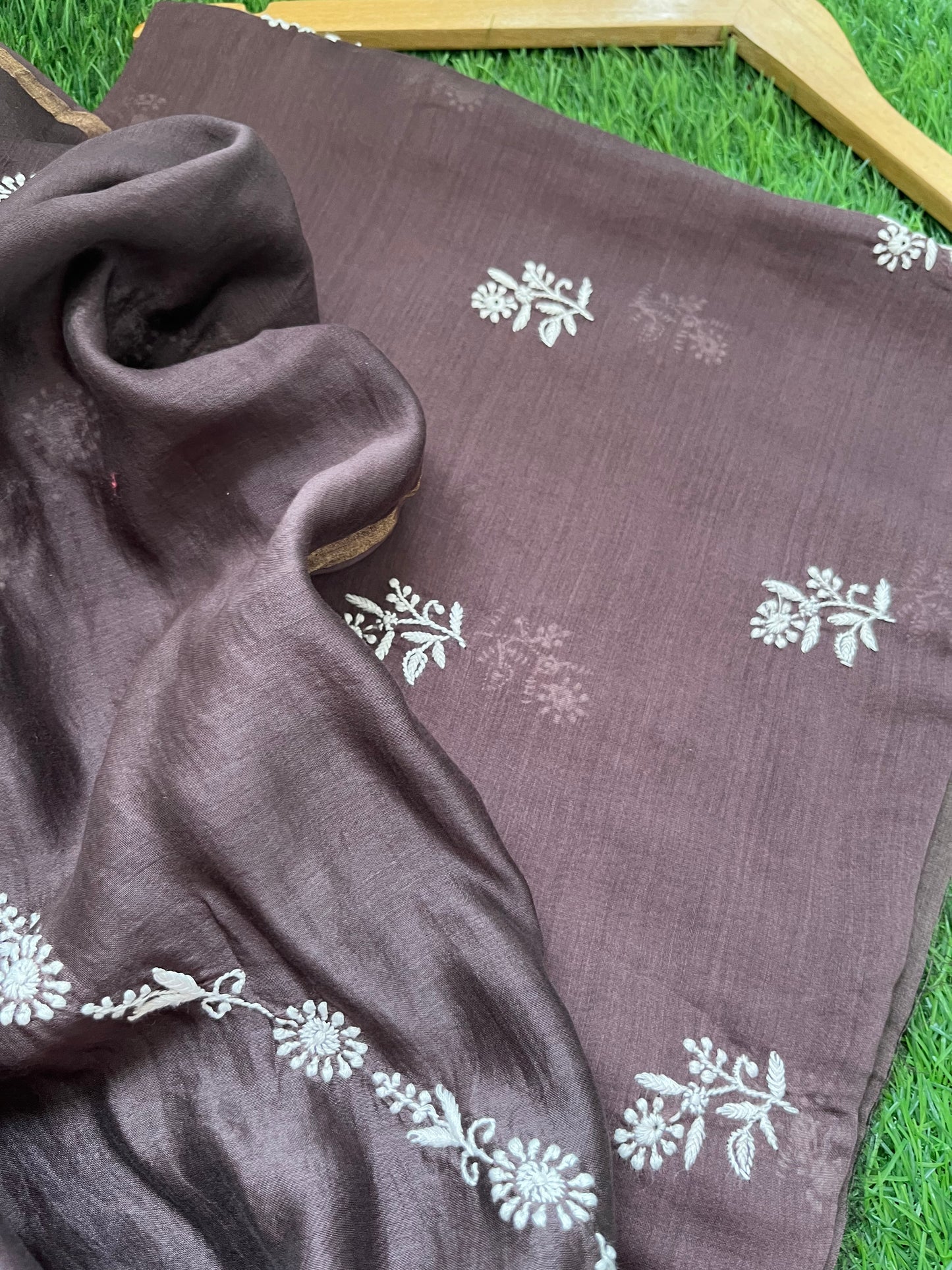 Chanderi chikan kurta and Dupatta