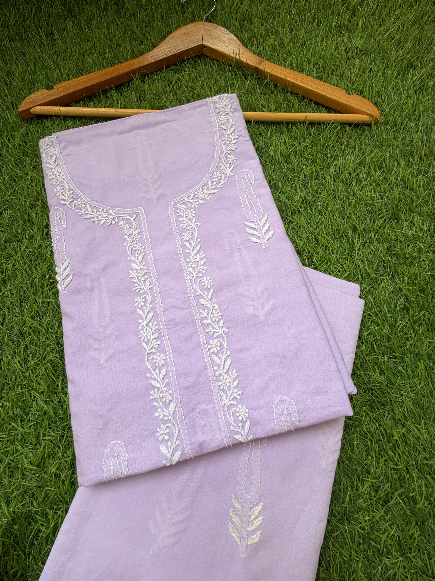 Cotton chikan kurta bottom