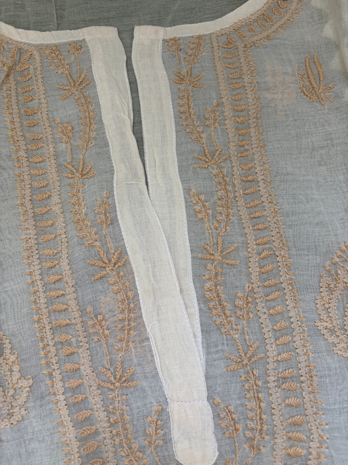 Chikankari daraz chanderi Kurta
