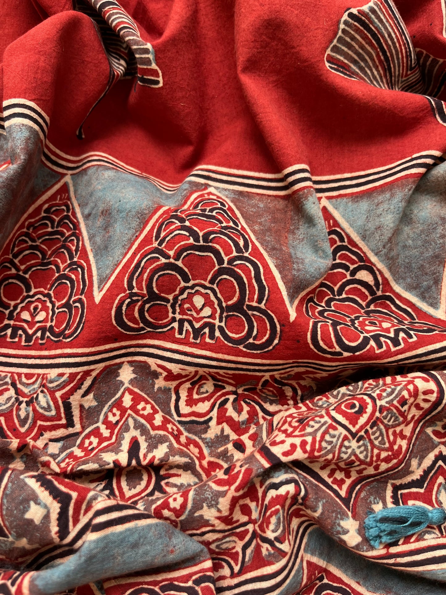 Ajrakh cotton Kurta bottom and dupatta