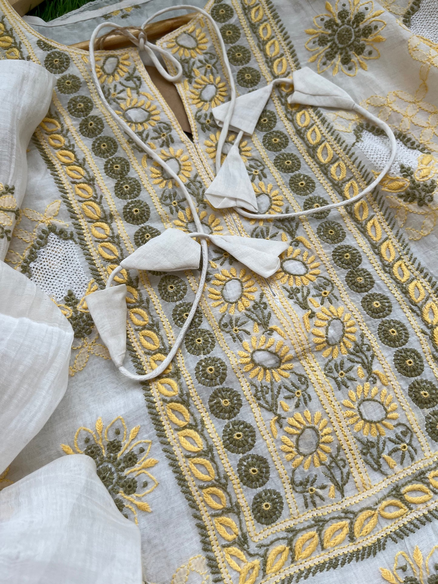 Chanderi Chikankari Kurta Dupatta