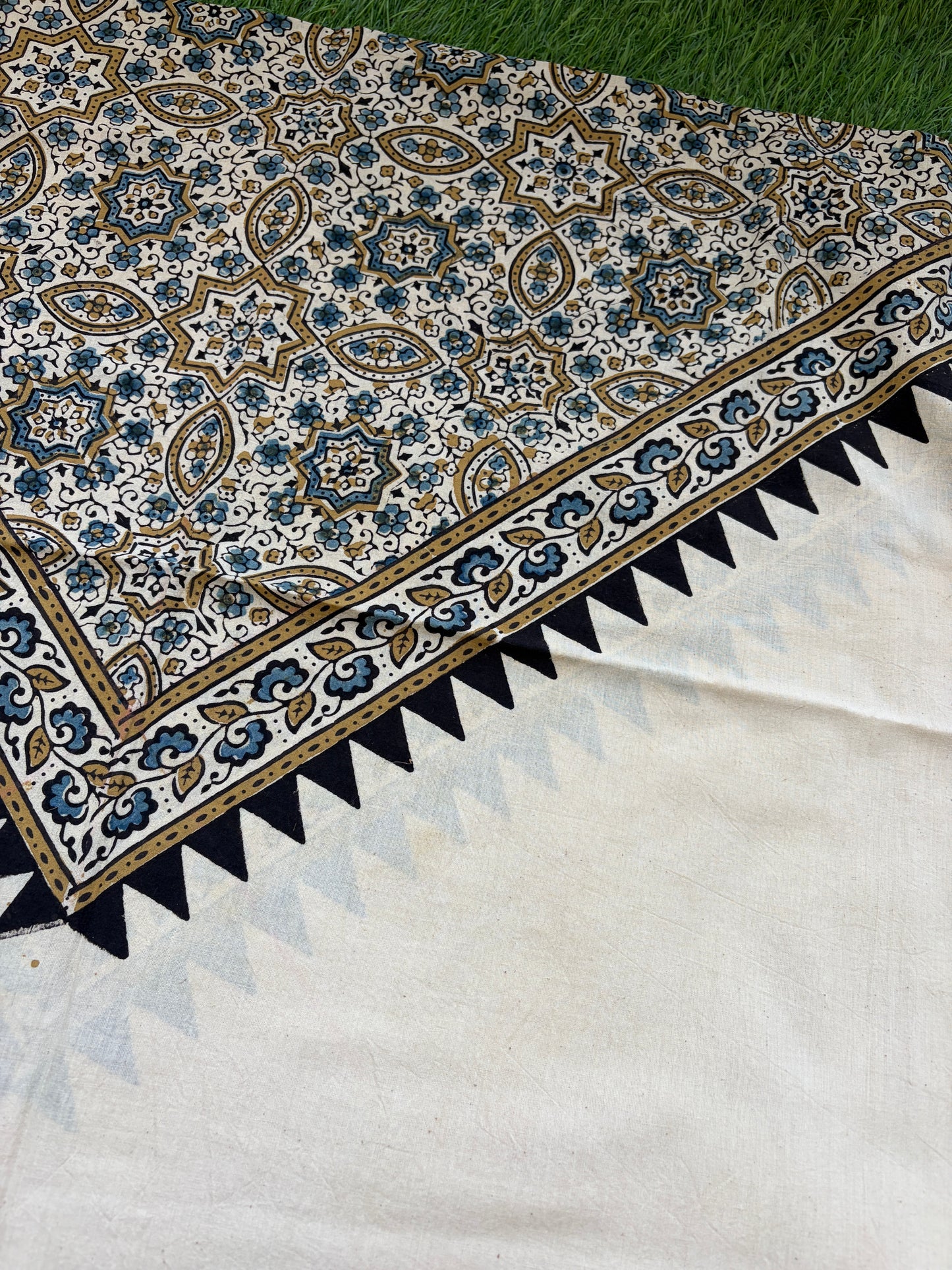 Cotton Ajrakh patterned fabric