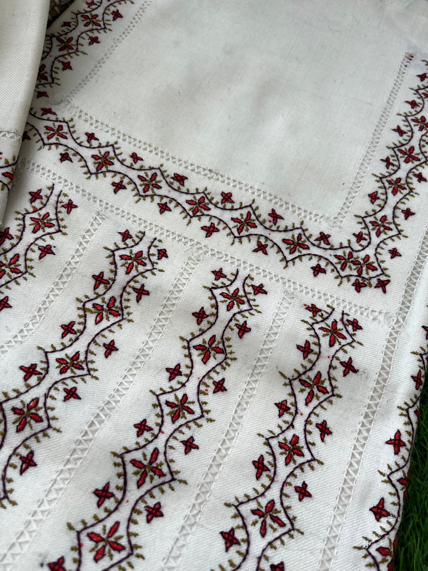 Woollen hand embroidered suit