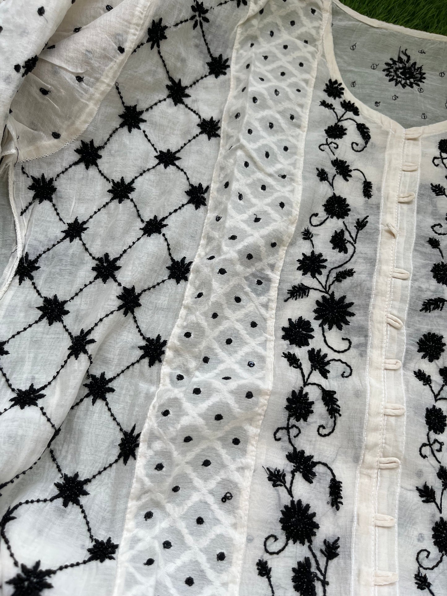Chanderi Chikankari Kurta Dupatta