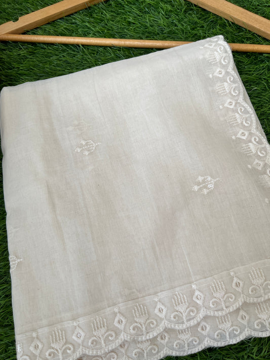 Mul scalloped Dupatta