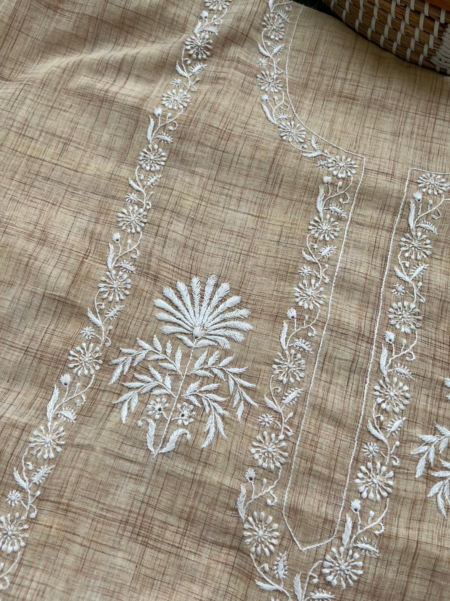 Khadi chikan kurta