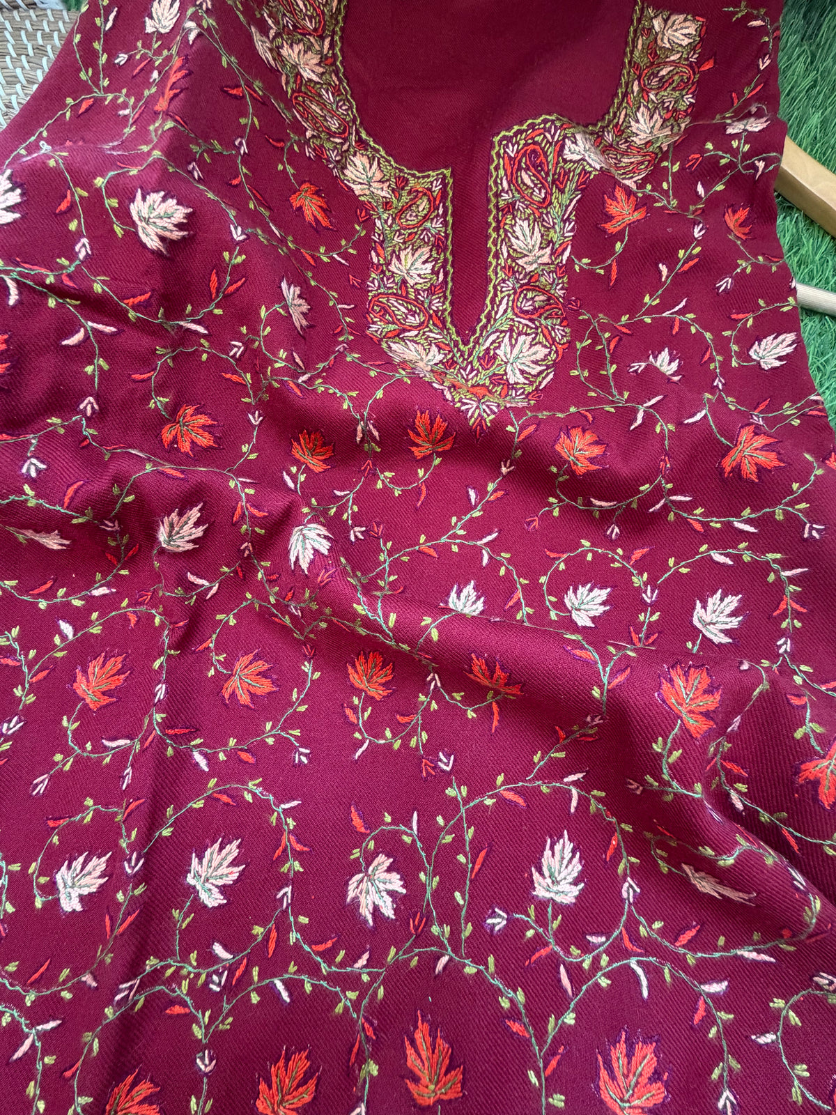 Woollen hand embroidered suit