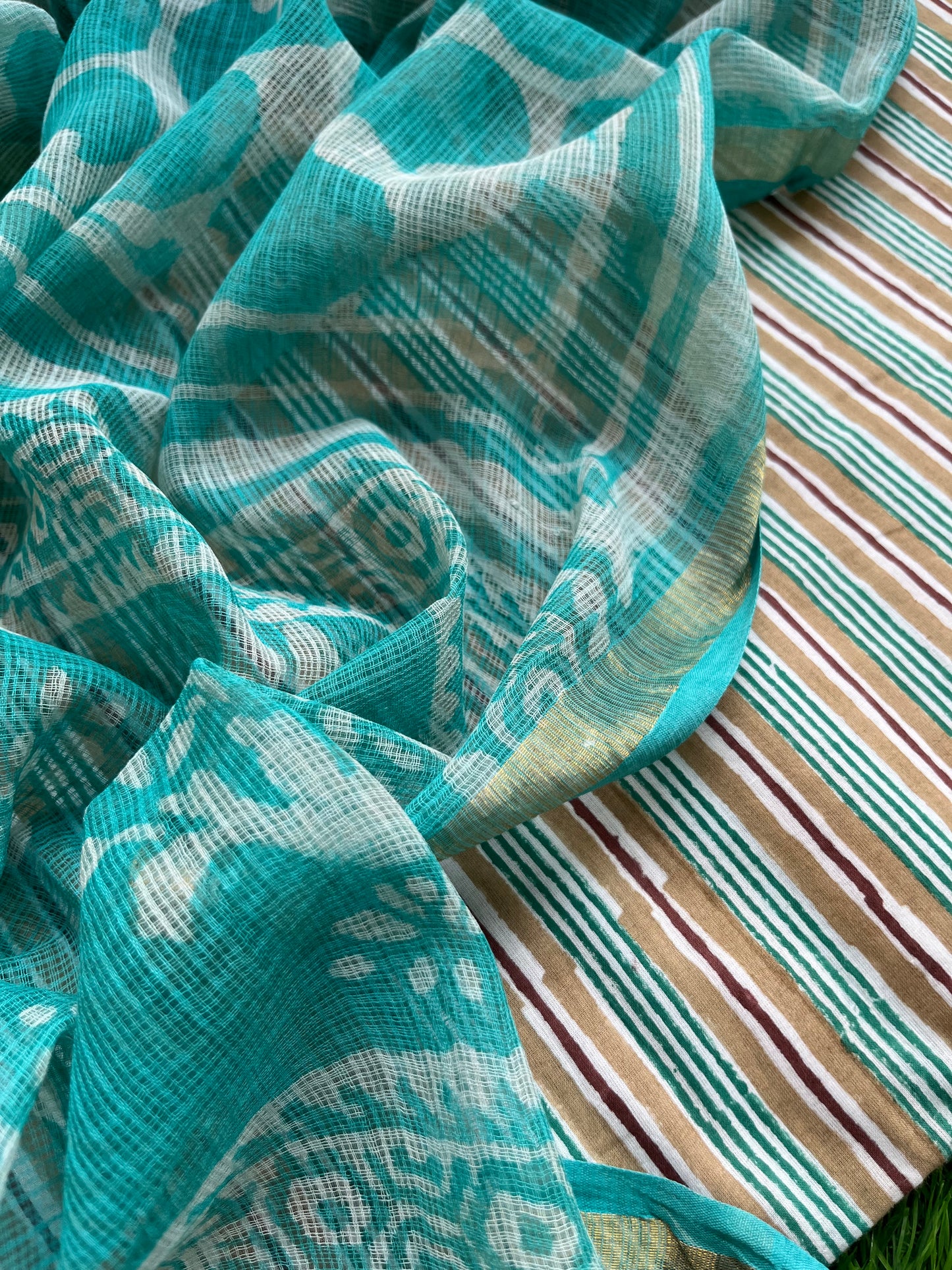 Block print kota Dupatta cotton Kurta