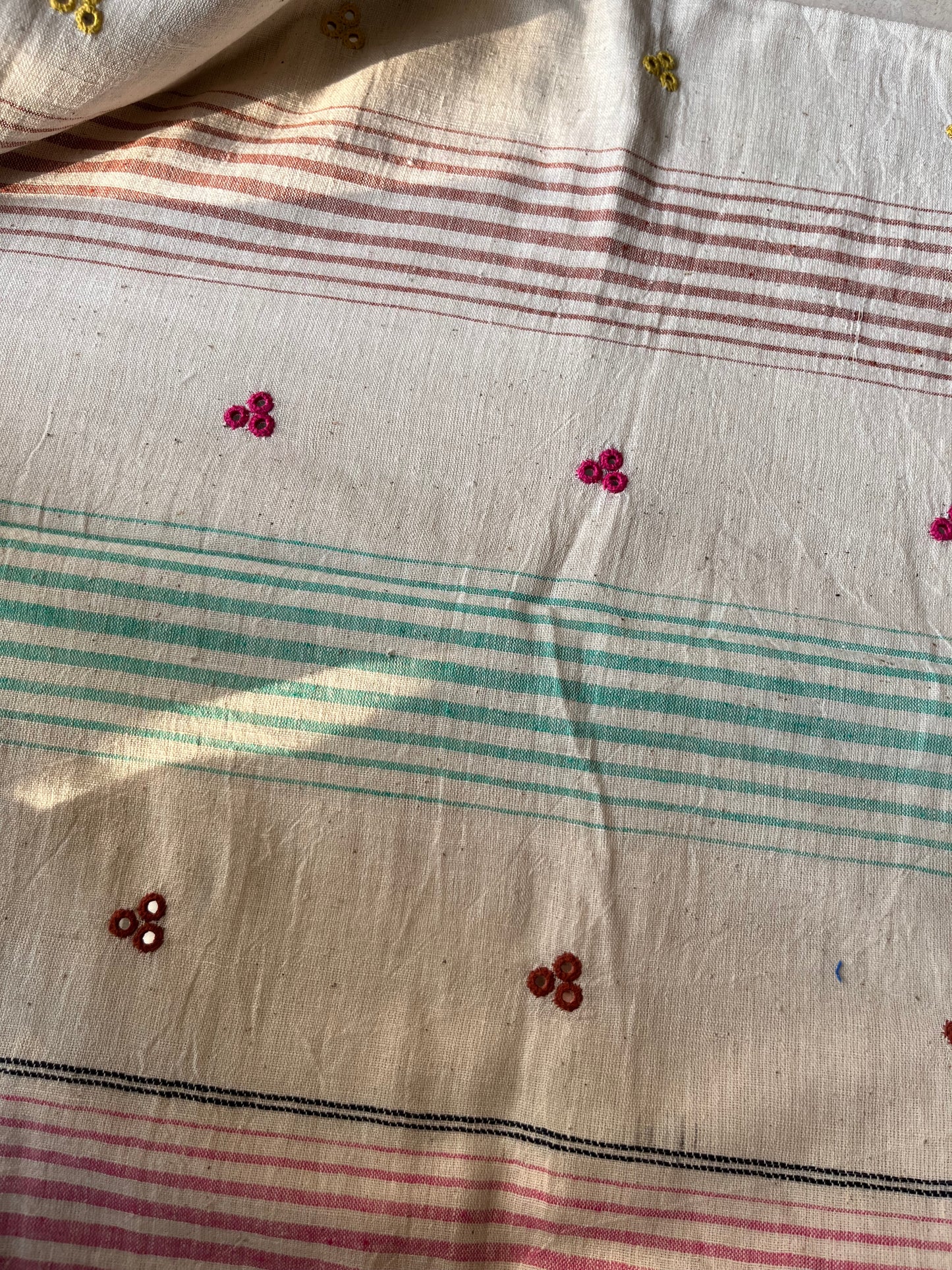 Handwoven organic kala Cotton kurta bottom dupatta