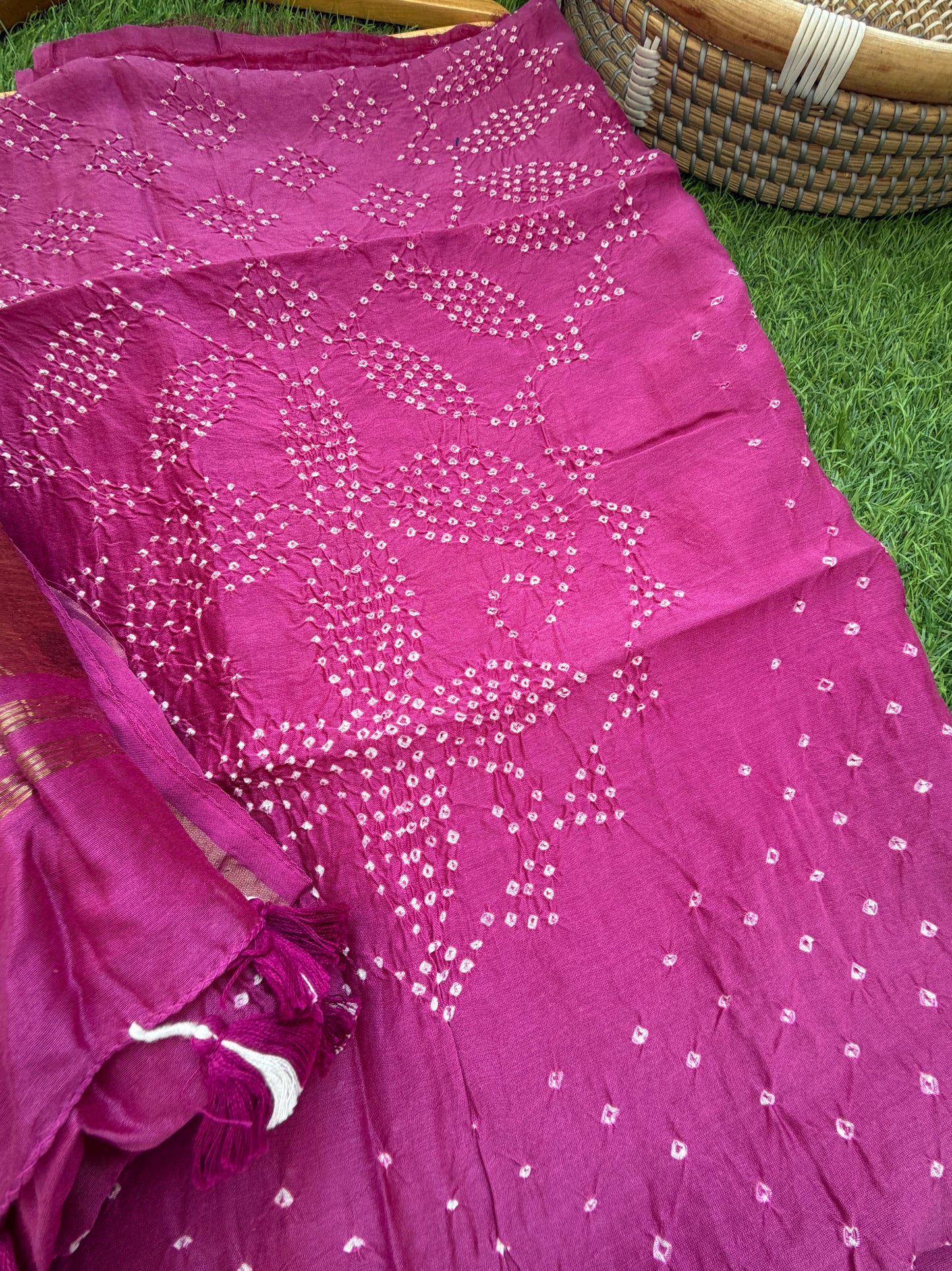 Chanderi Bandhani kurta dupatta