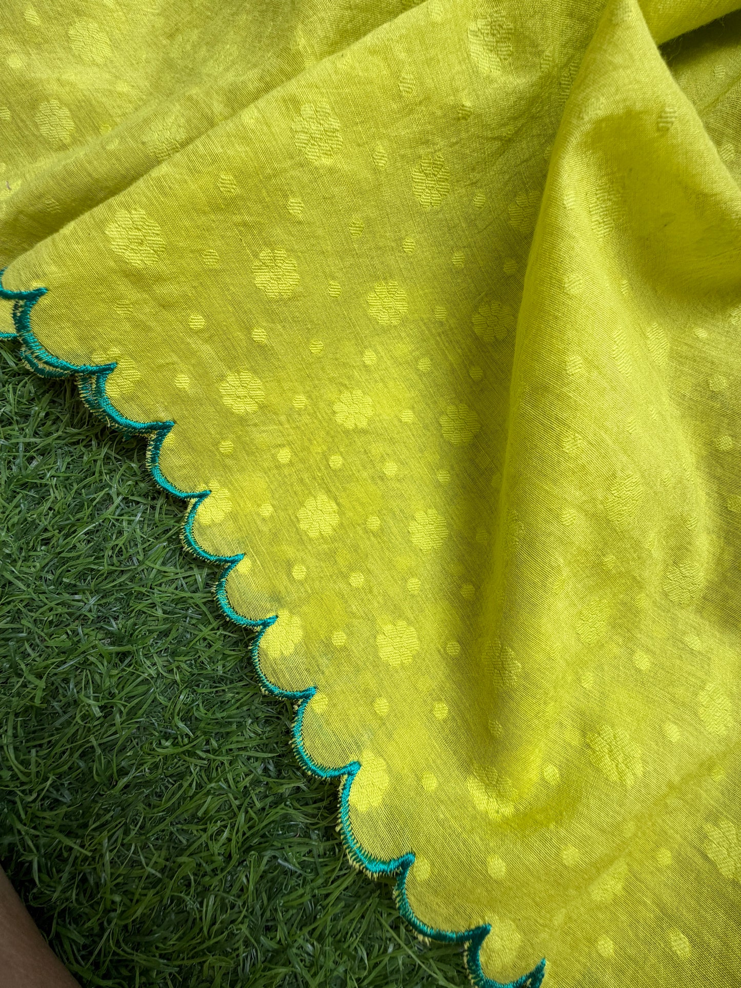 Cotton jacquard kurta Bottom and dupatta