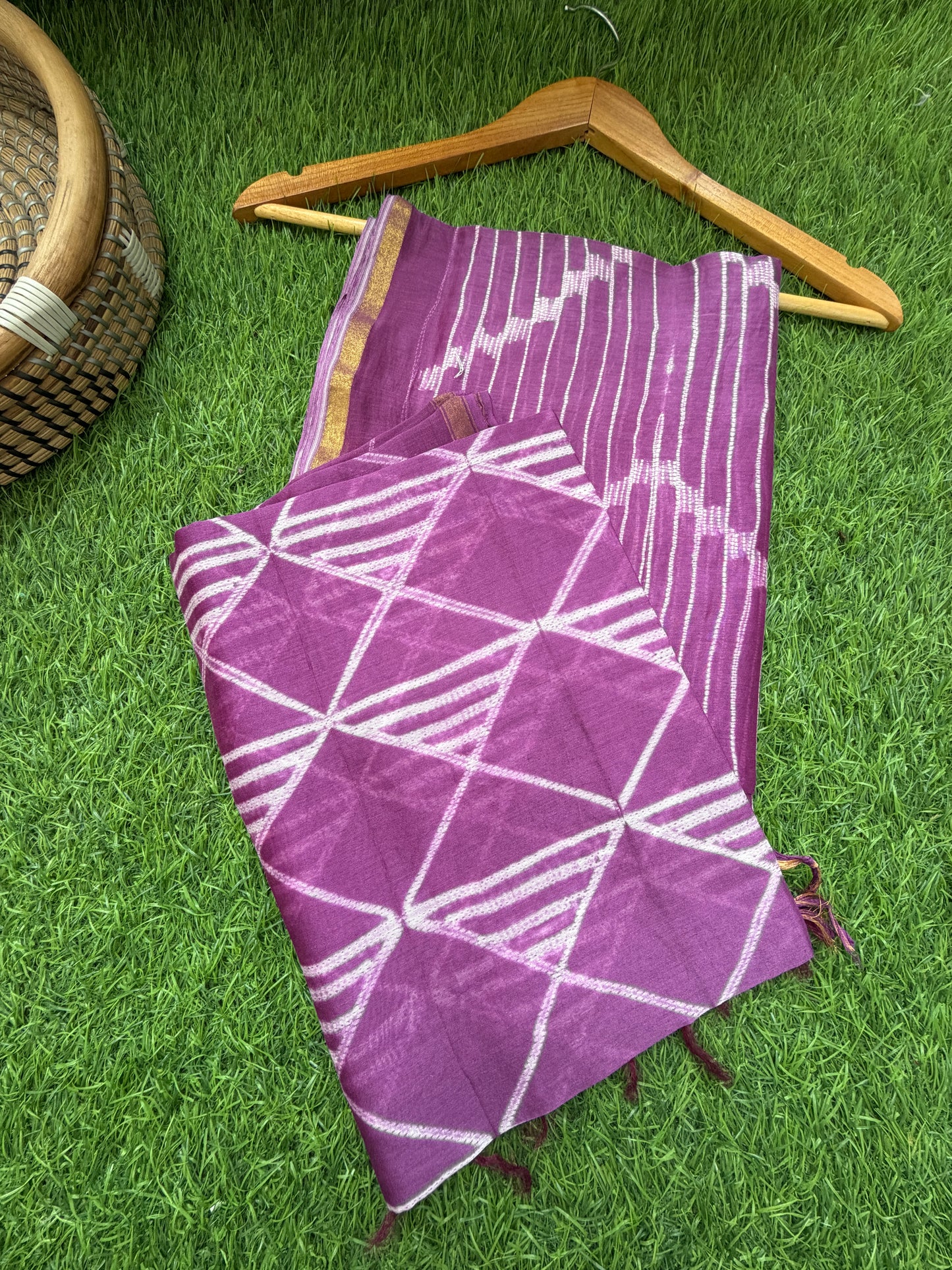 Chanderi Shibori kurta dupatta