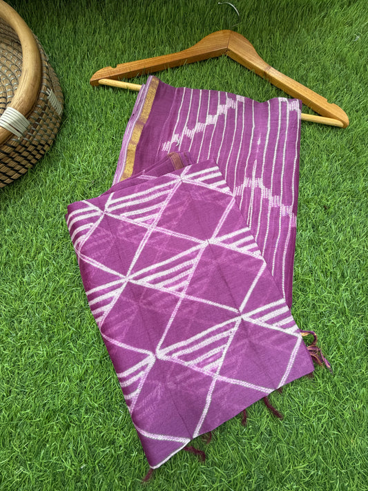 Chanderi Shibori kurta dupatta