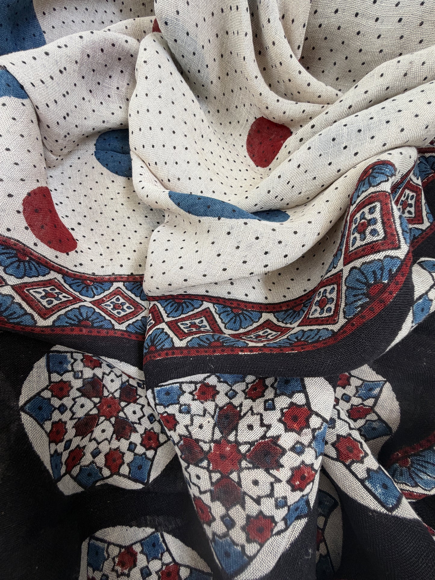 Linen Ajrakh Kurta and dupatta