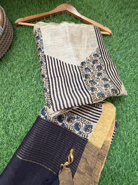 Linen Ajrakh Kurta and dupatta