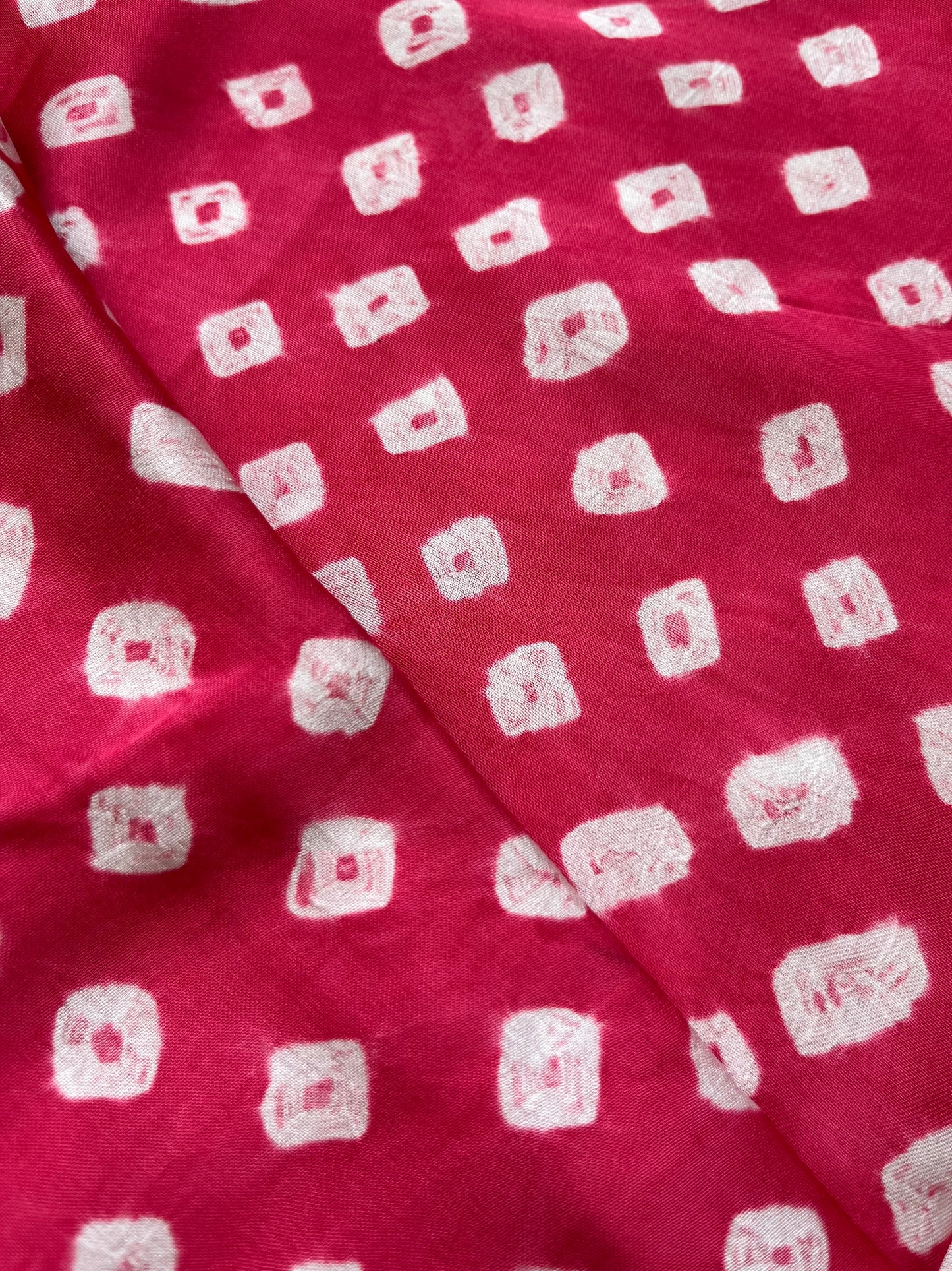 Modal Silk bandhani fabric