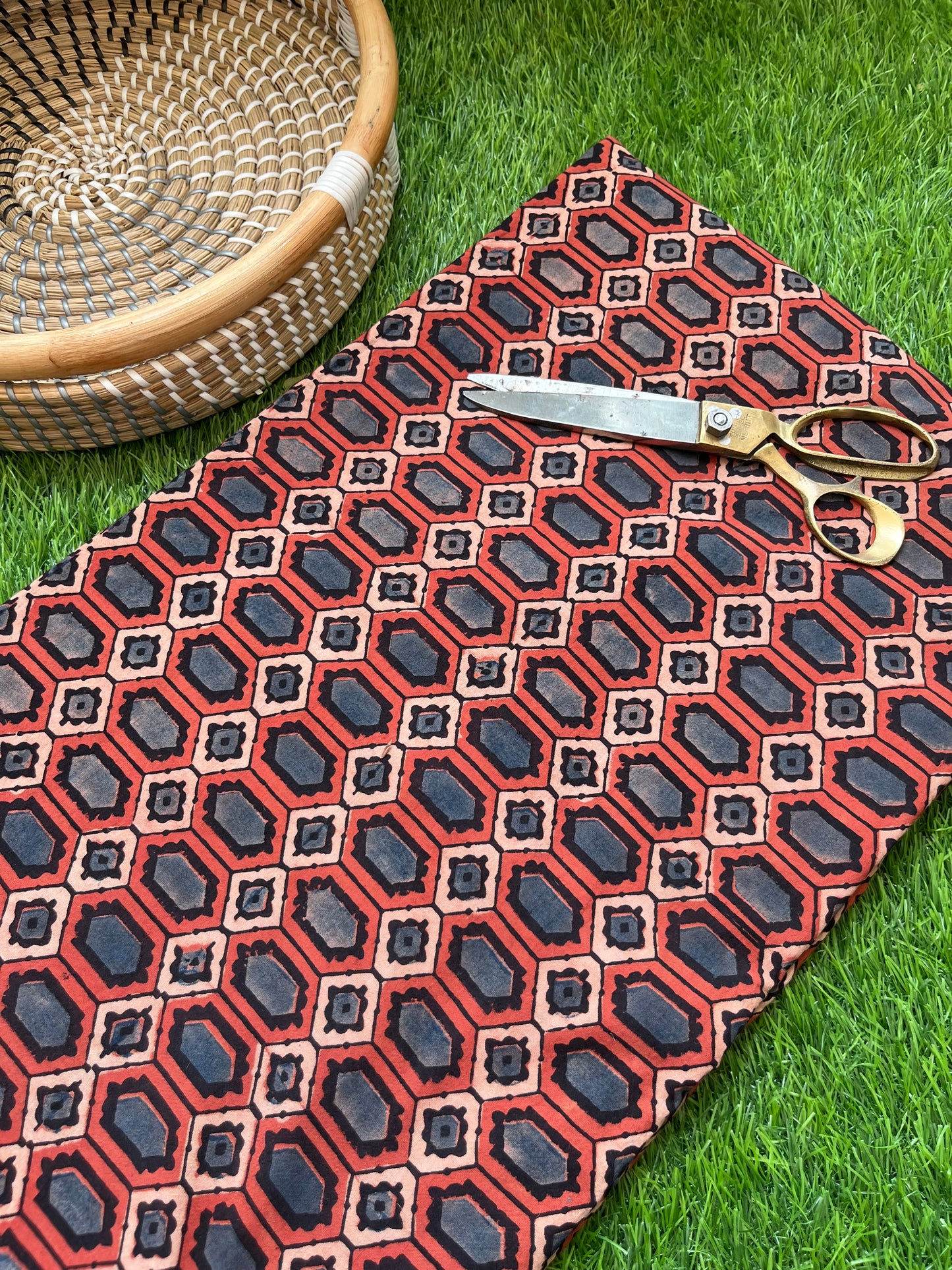 Ajrakh Cotton fabric