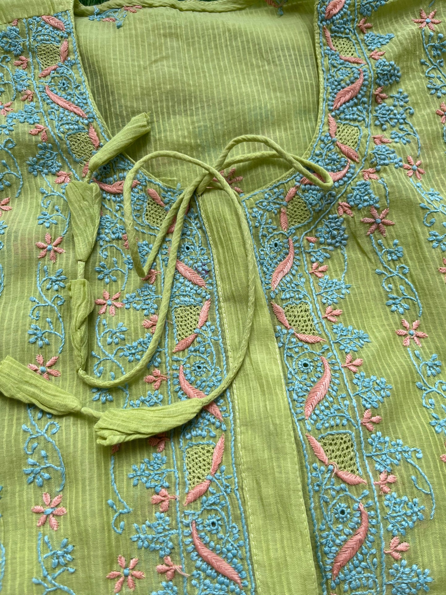 Chanderi Chikankari Kurta Dupatta