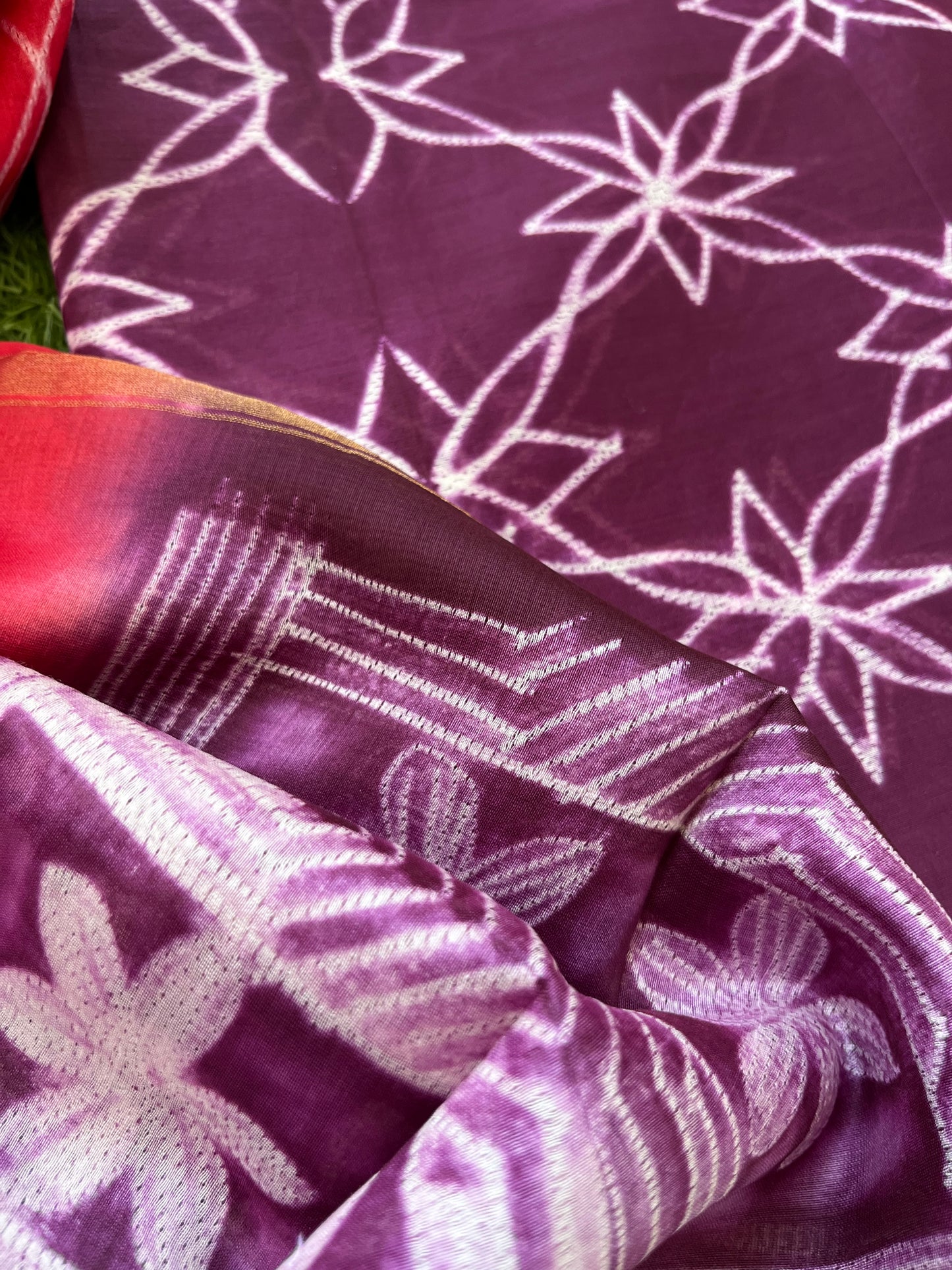 Shibori chanderi kurta dupatta