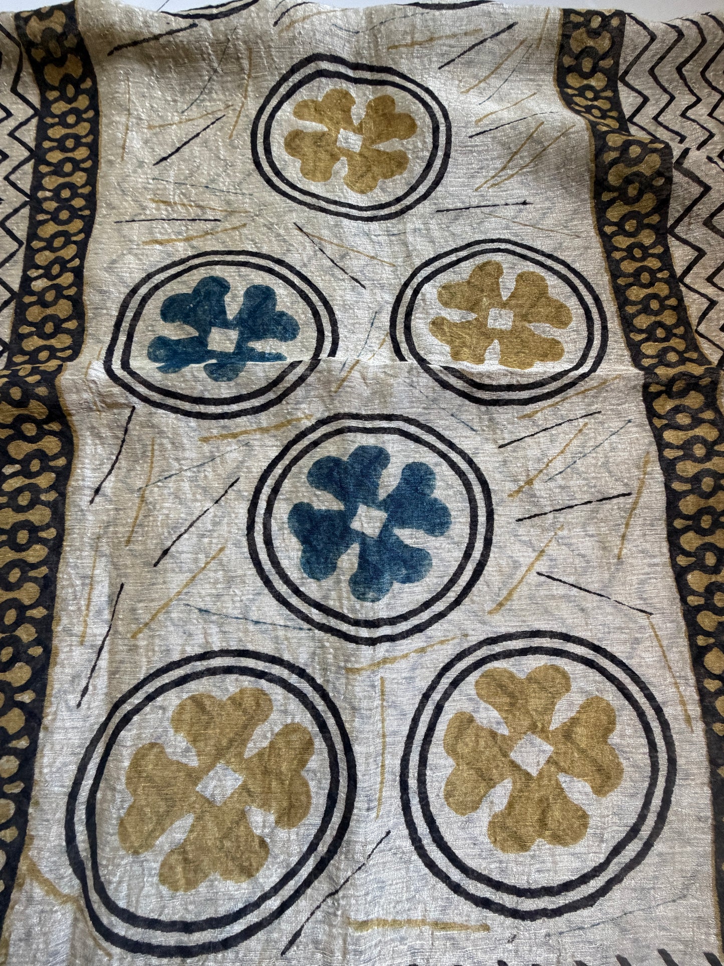 Linen Ajrakh Kurta and dupatta