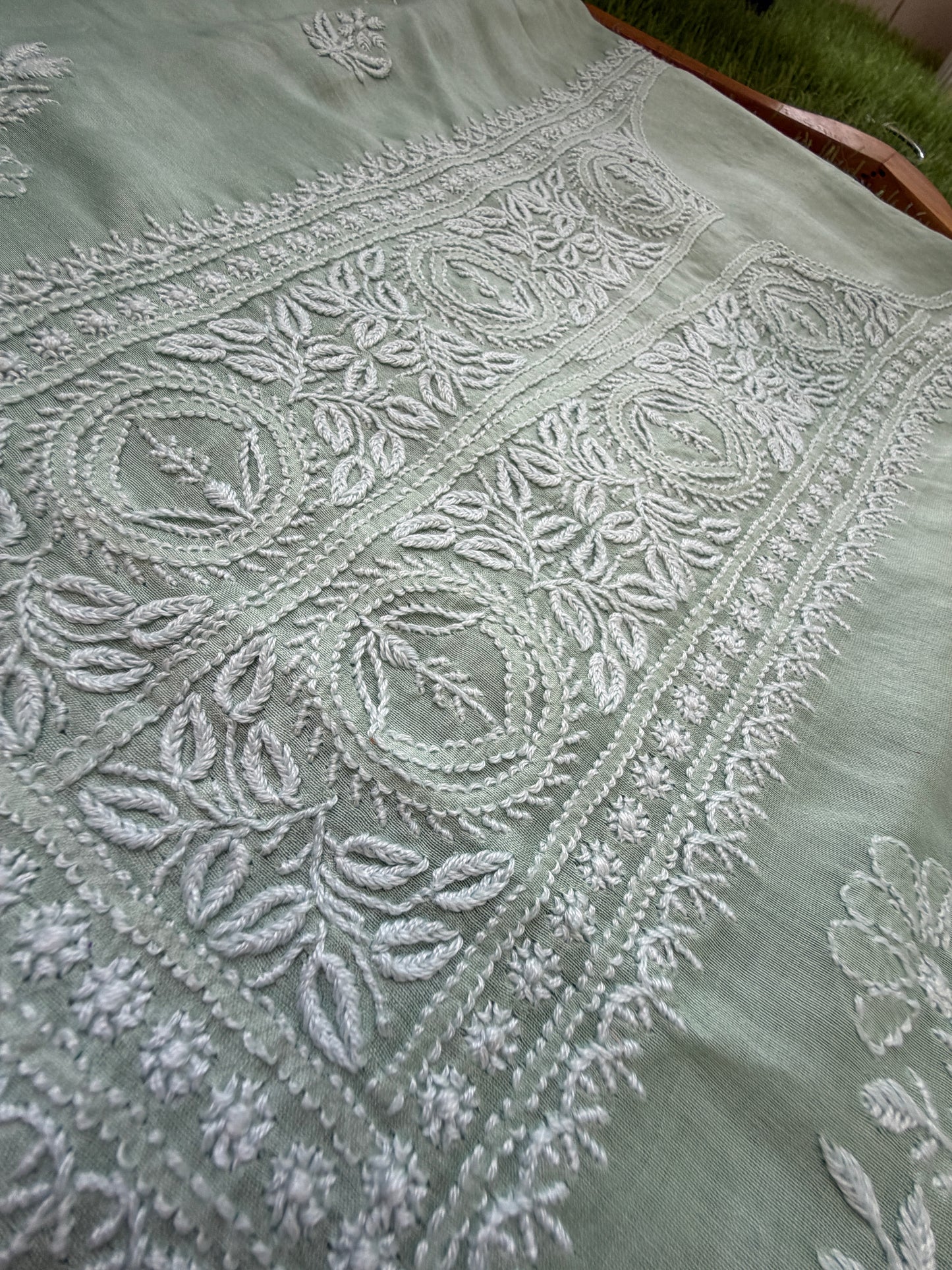 Chikankari chanderi Kurta