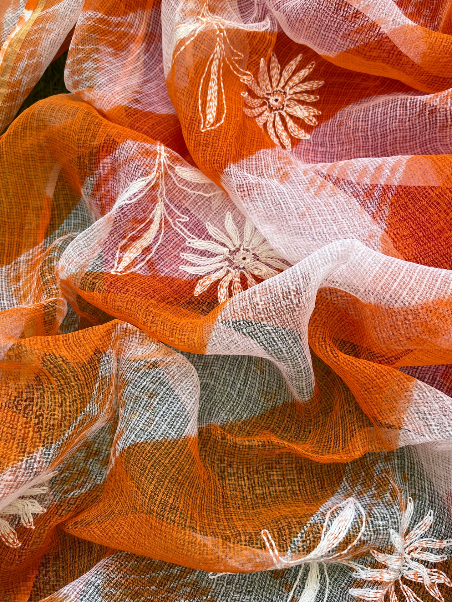 Cotton kurta bottom Kota Doria chikankari dupatta