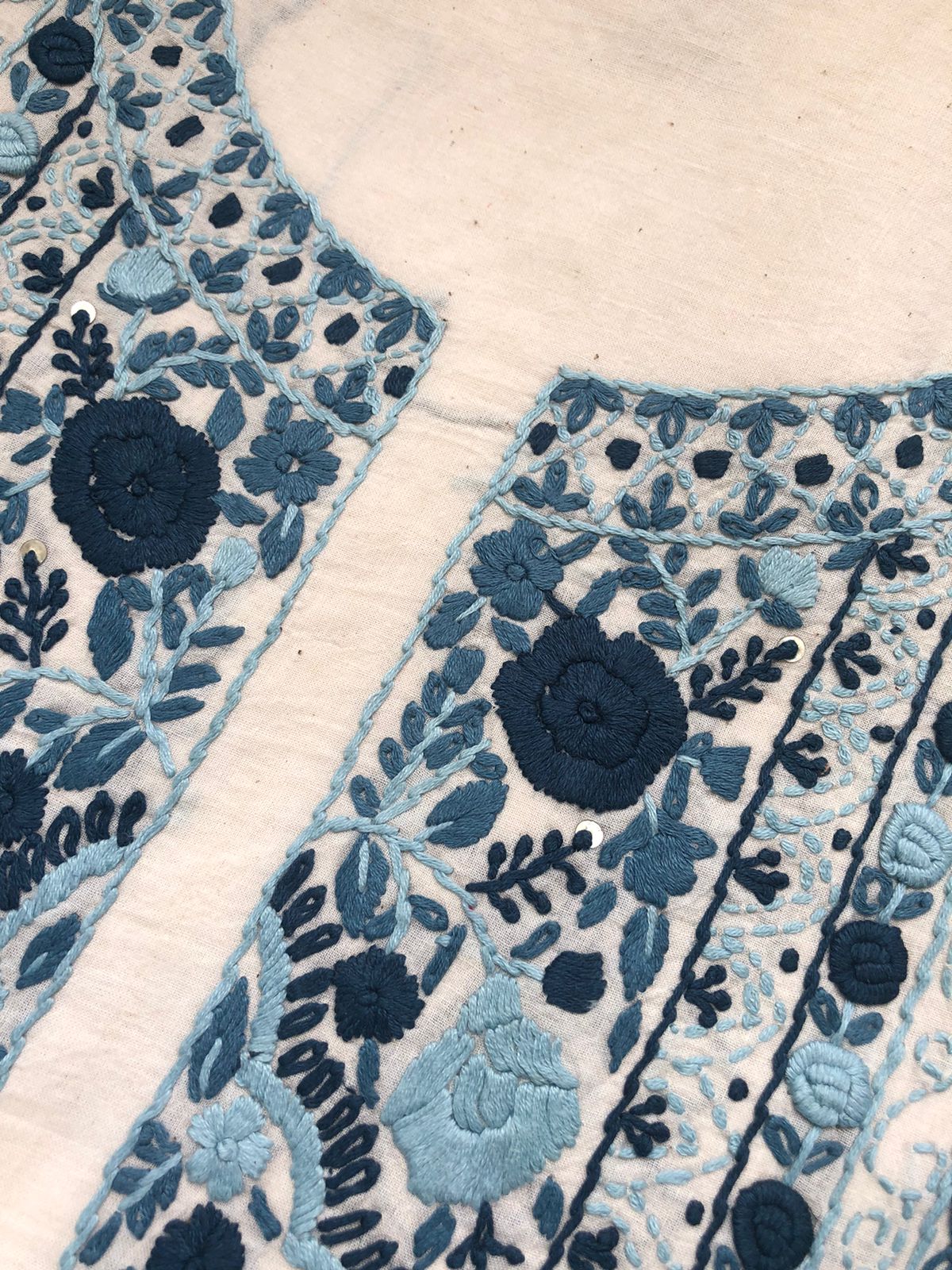 Handwoven Cotton embroidered kurta