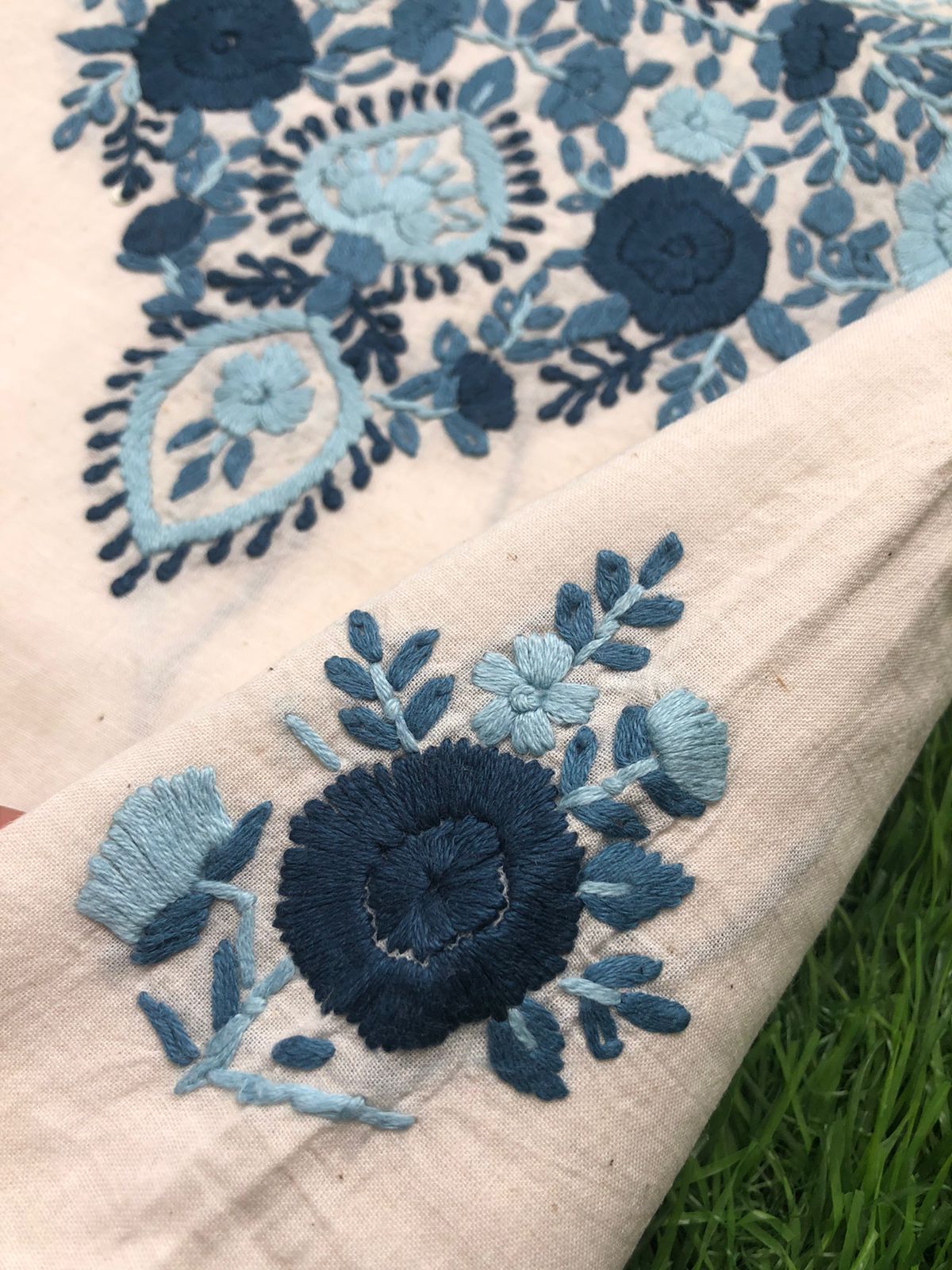 Handwoven Cotton embroidered kurta