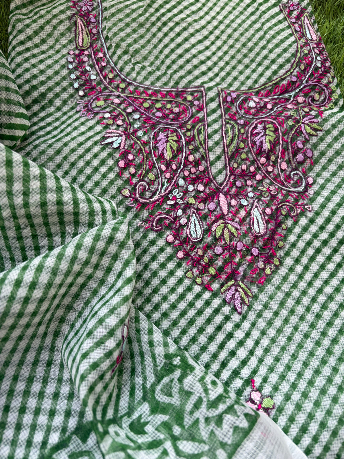 Kota kashmiri work kurta Dupatta
