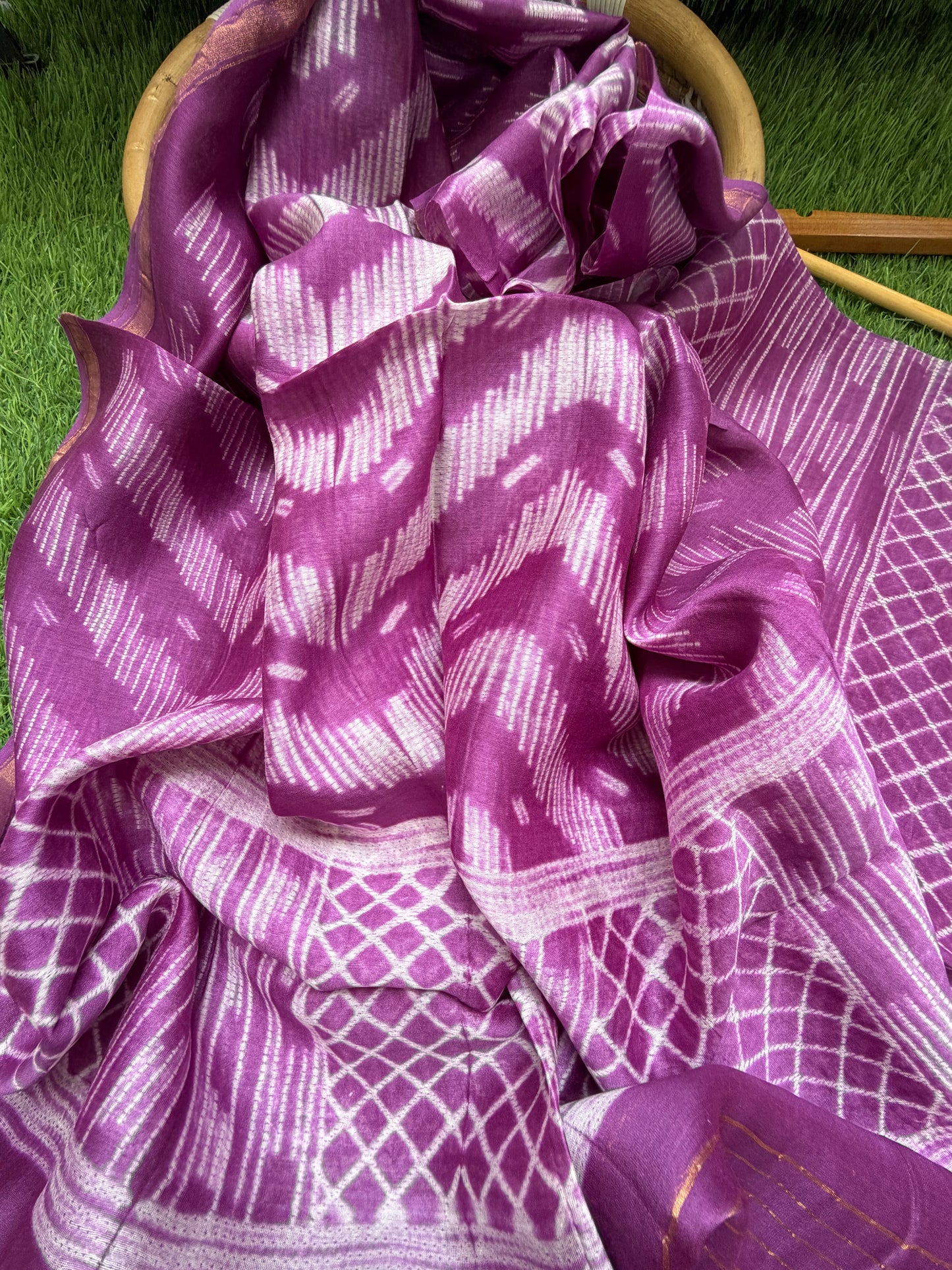 Chanderi Shibori kurta dupatta