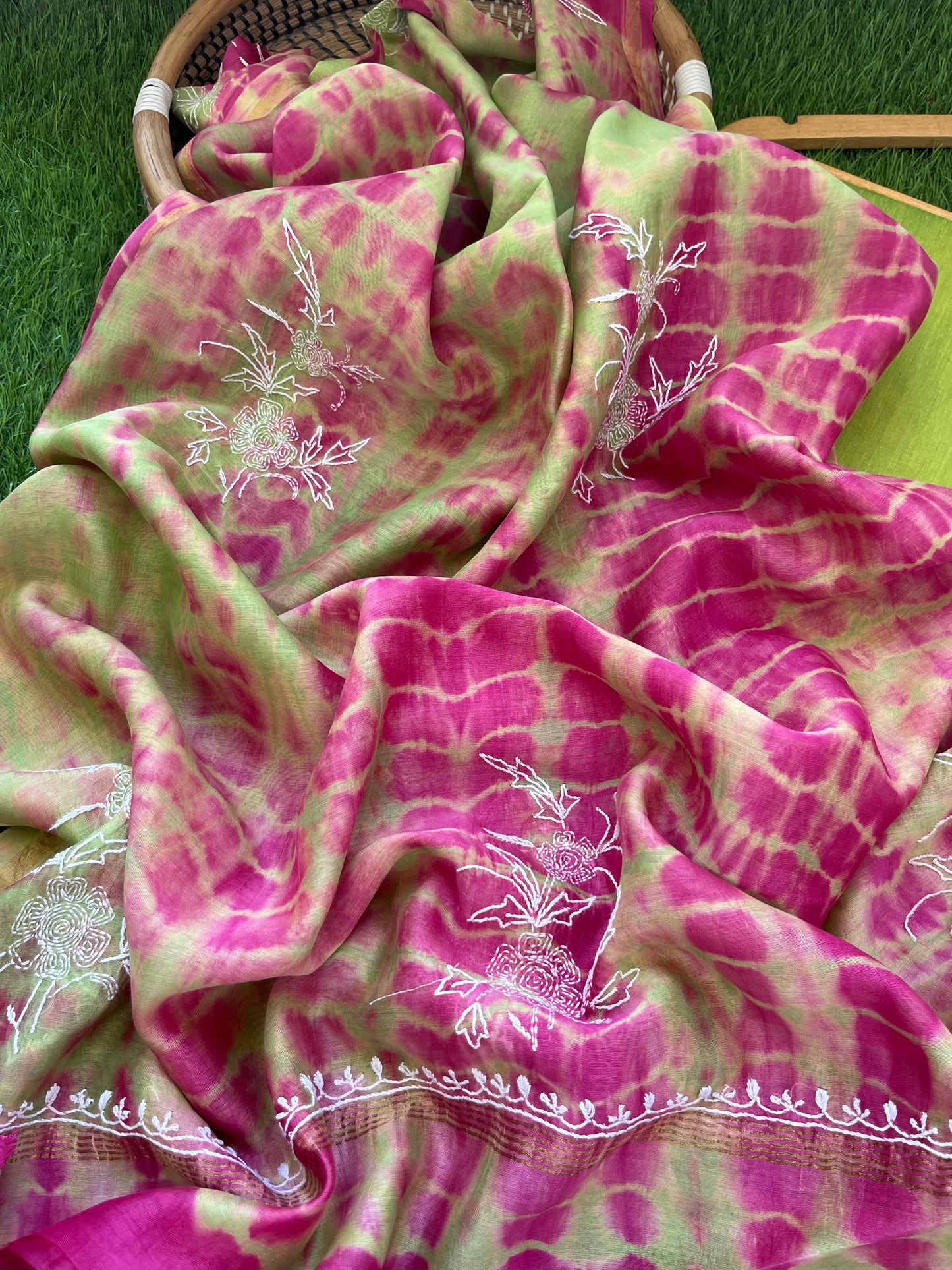 Cotton silk kurta bottom chanderi dupatta