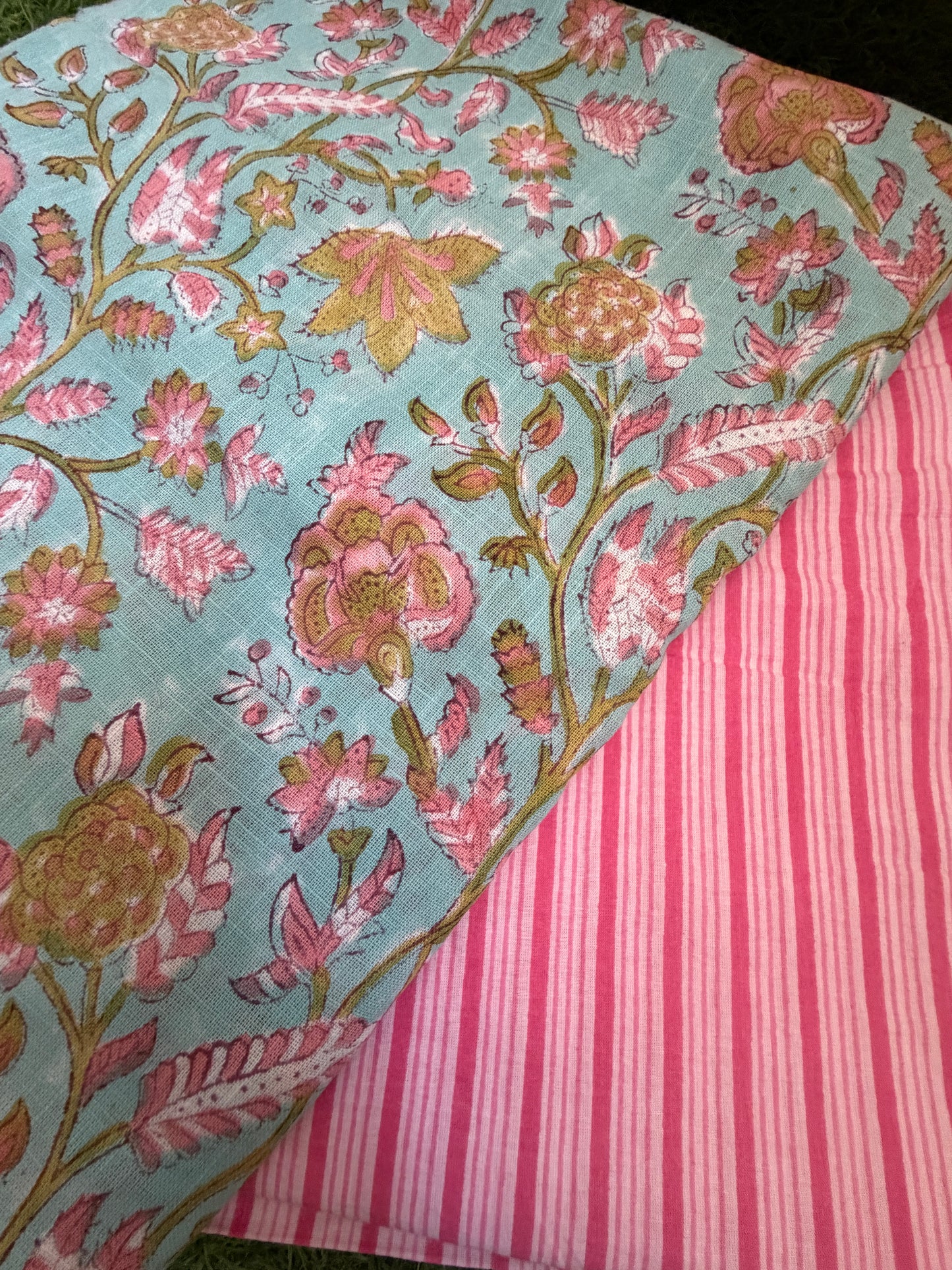 Cotton slub kurta stripe Bottom