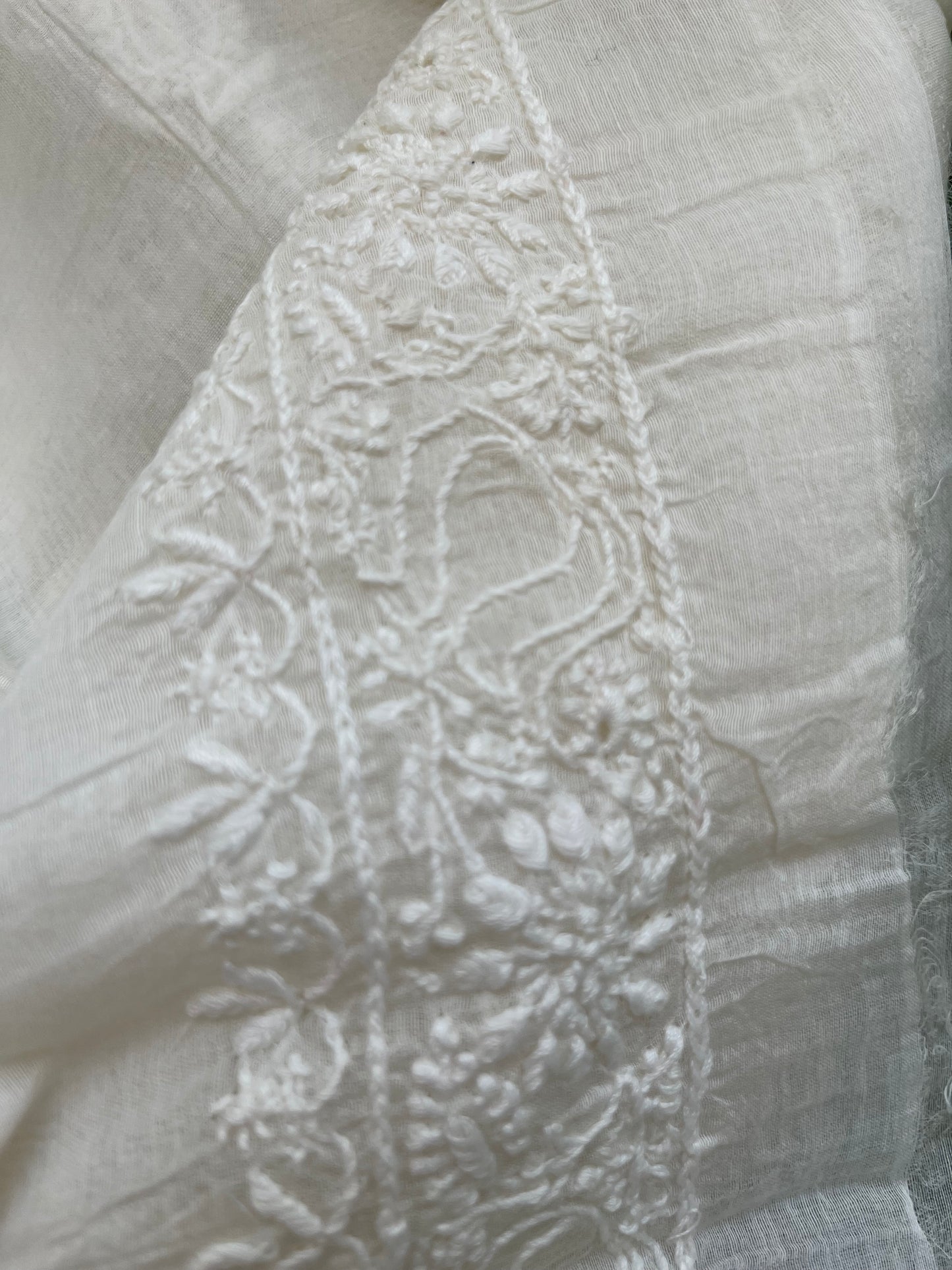 Chanderi chikankari kurta