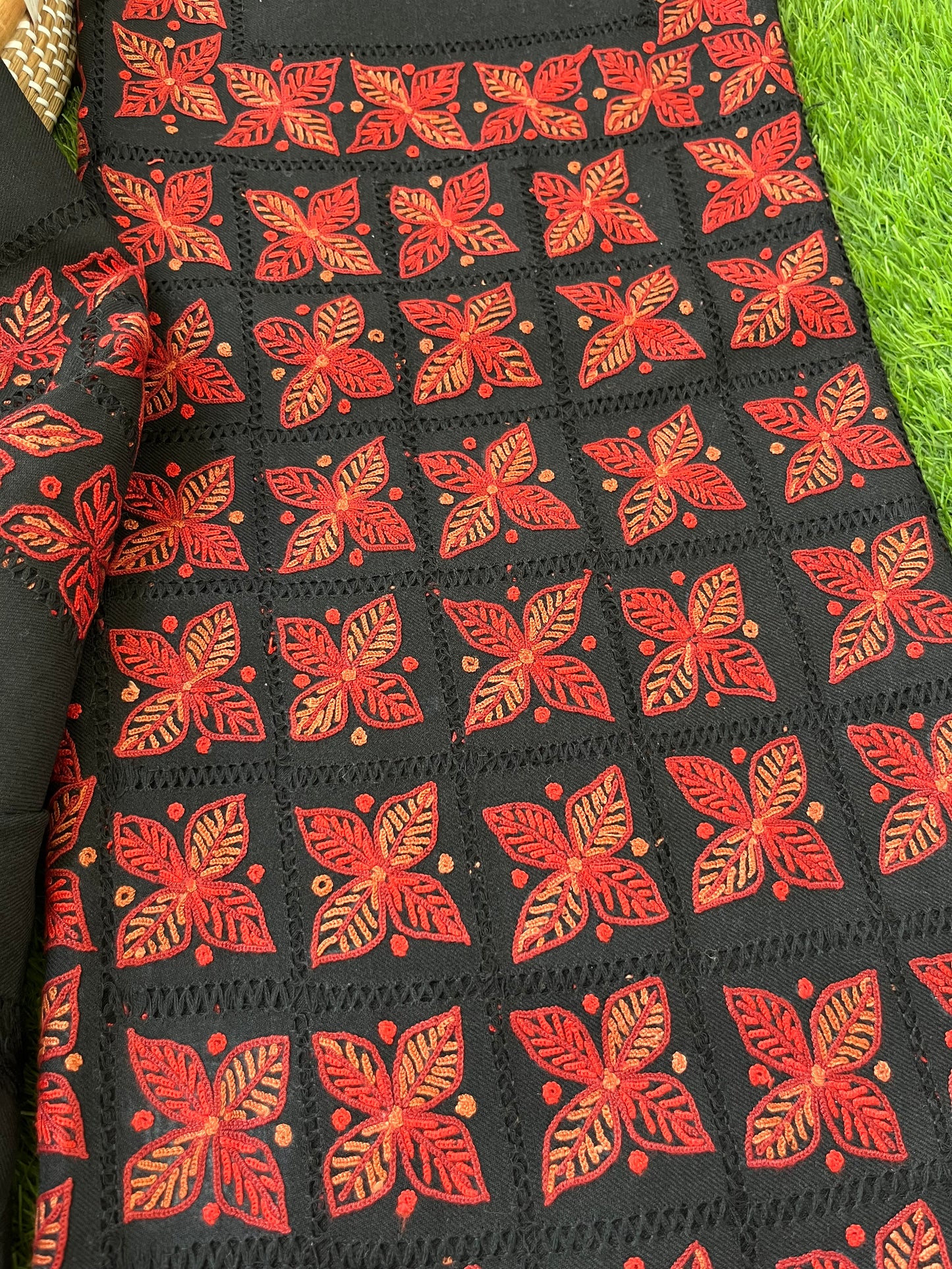 Woollen hand embroidered suit