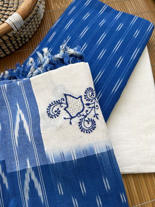 Cotton ikkat kurta chikankari Dupatta