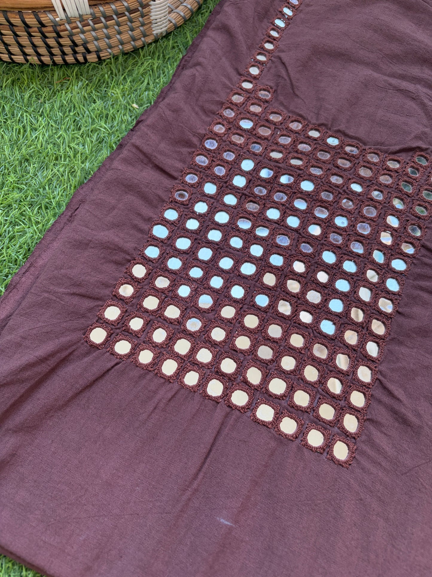 Kala cotton Mirror work kurta