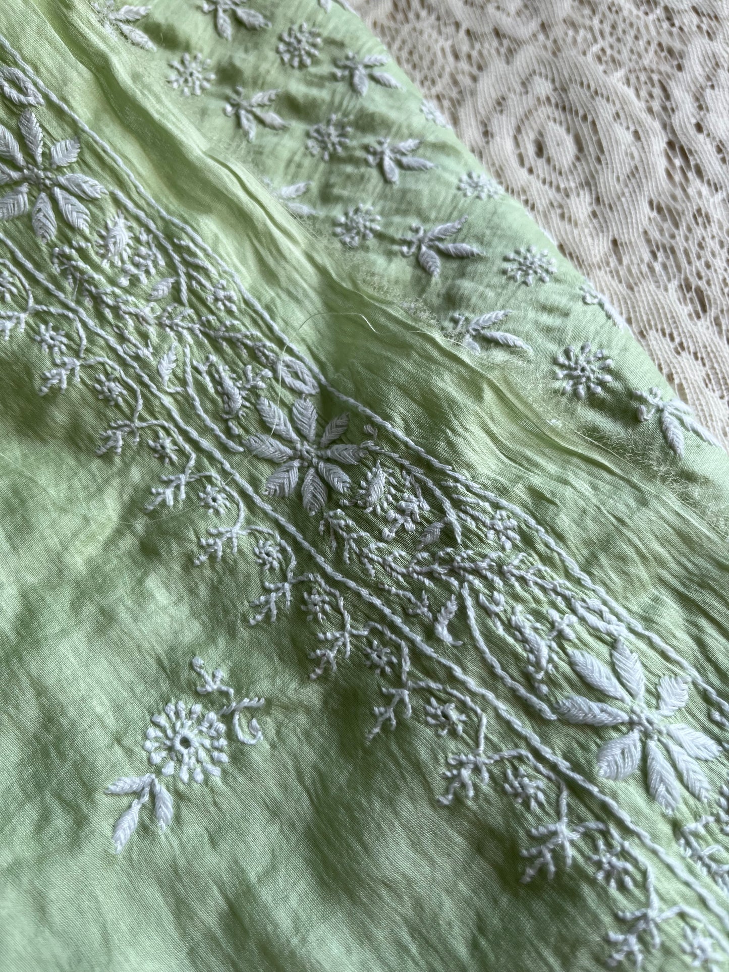 Chanderi Chikankari Kurta Dupatta