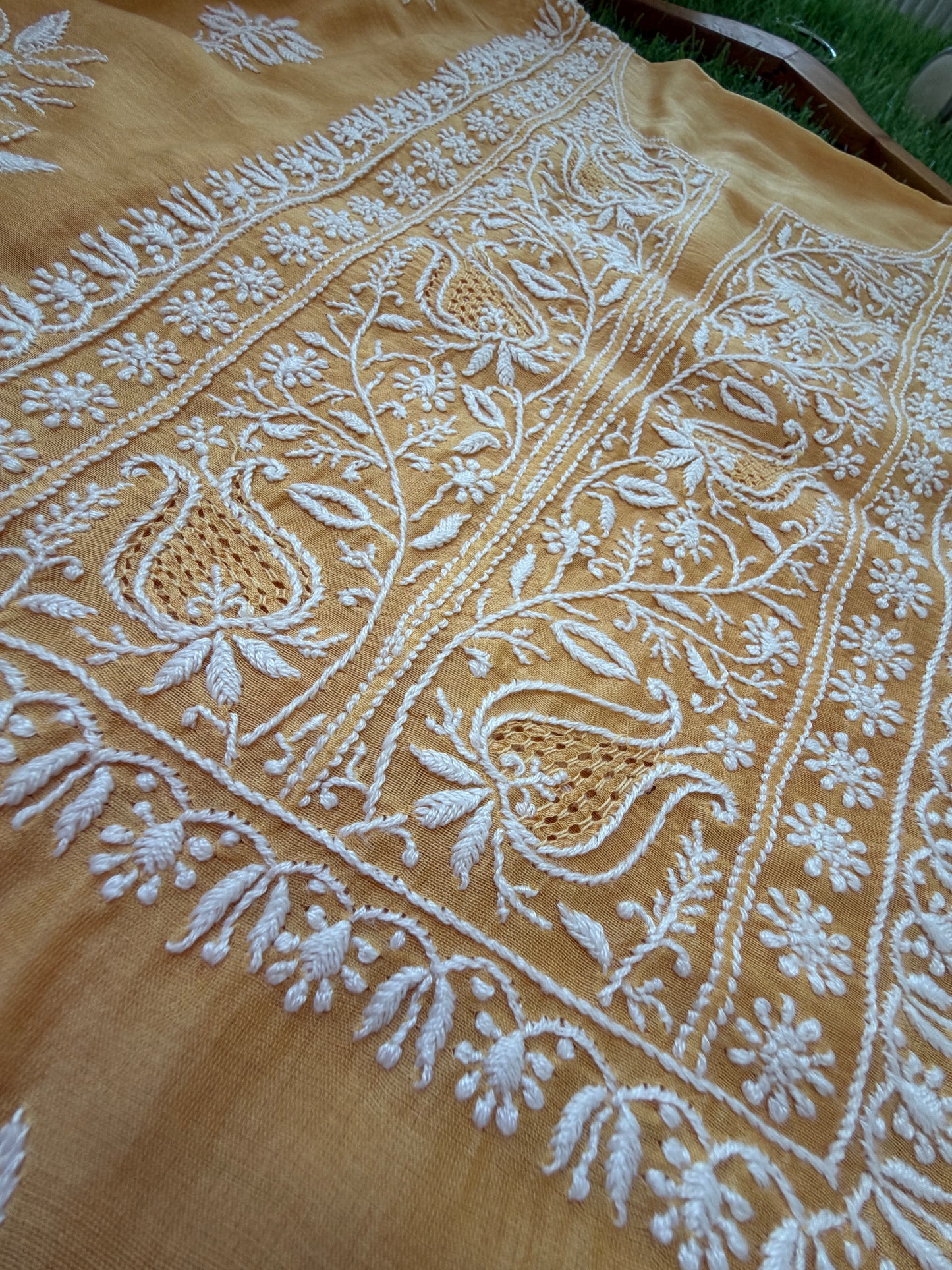 Chikankari chanderi Kurta