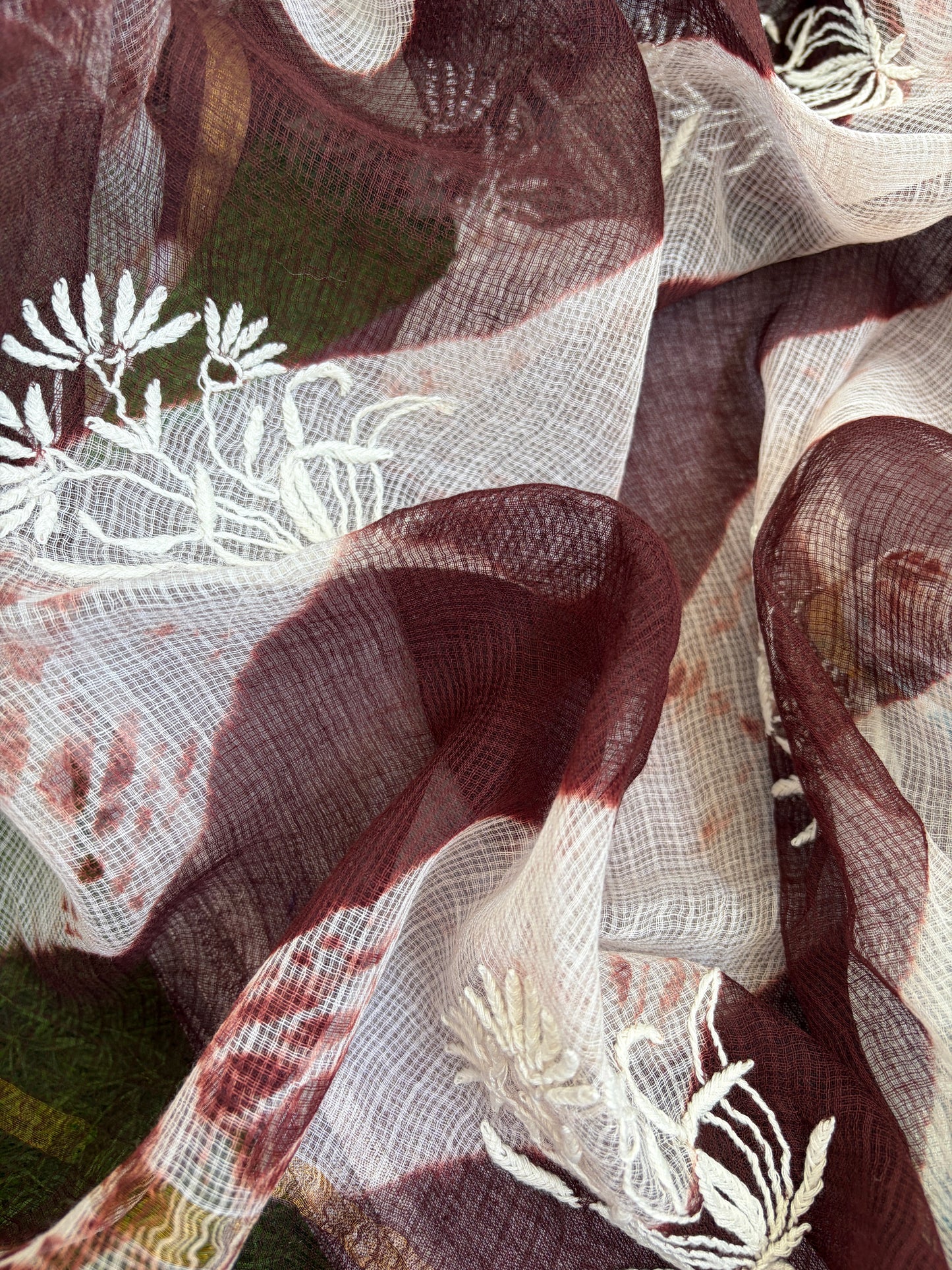 Mangalgiri kurta bottom Kota Doria chikankari dupatta
