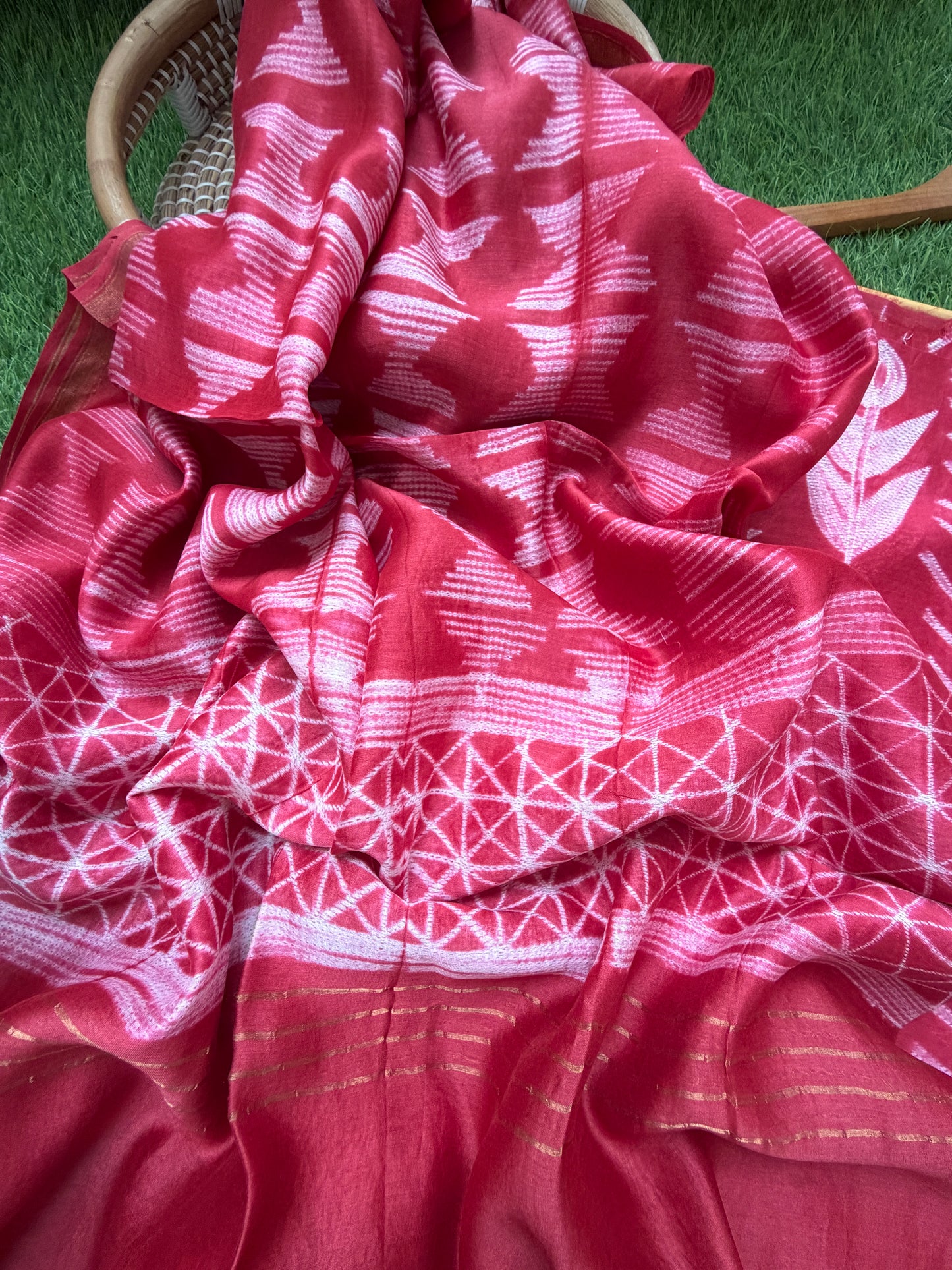 Chanderi Shibori kurta dupatta