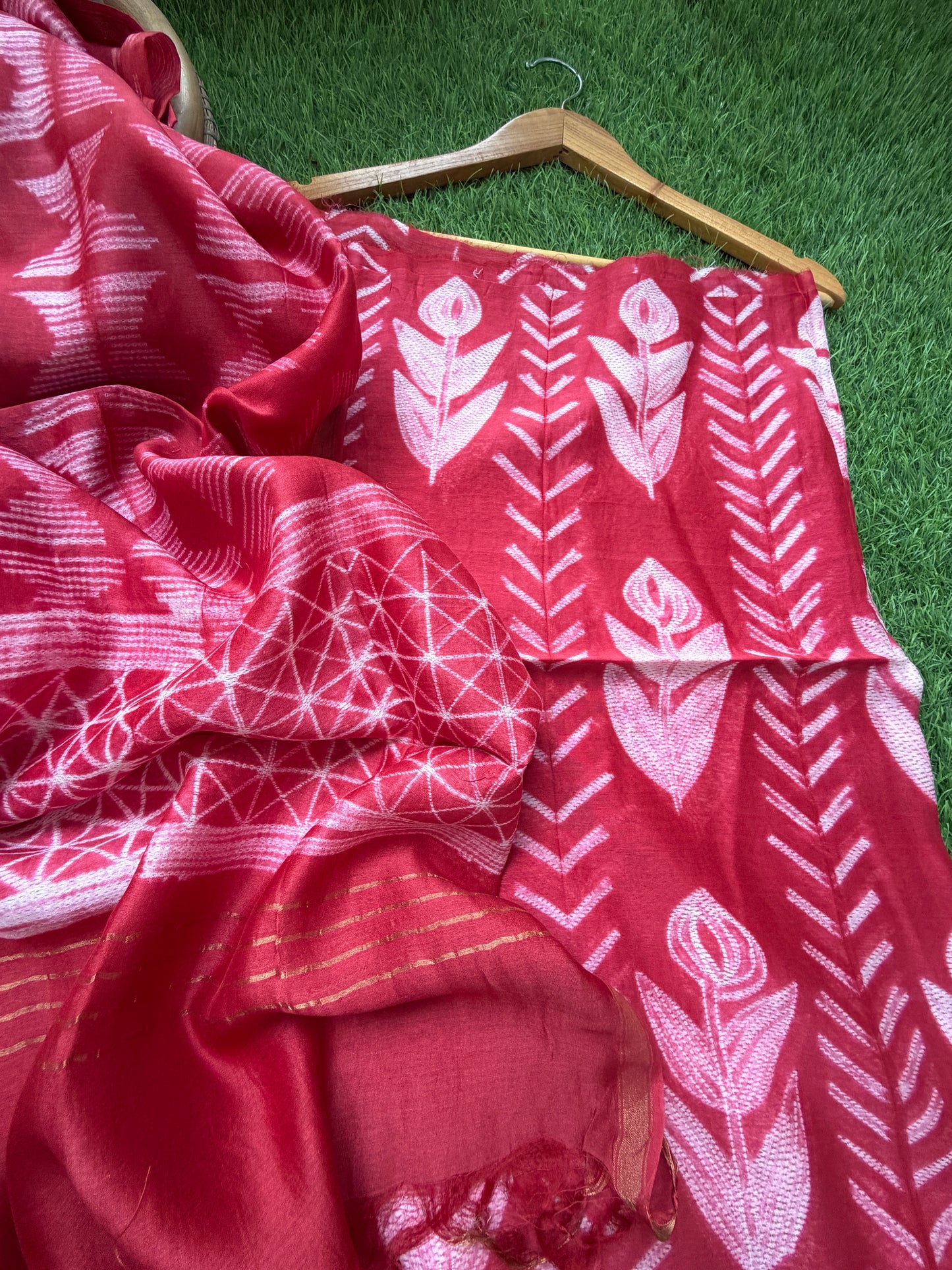 Chanderi Shibori kurta dupatta