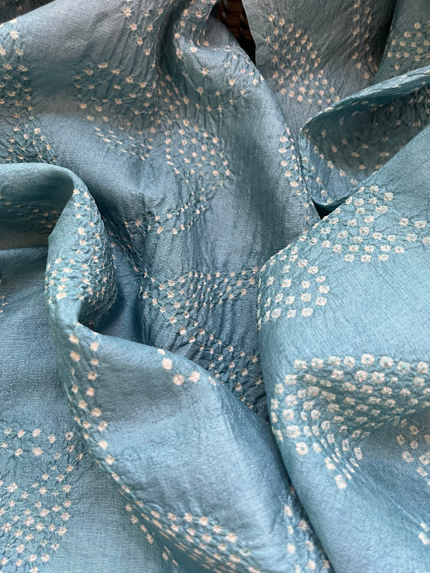 Tussar silk Bandhani dupatta plain kurta