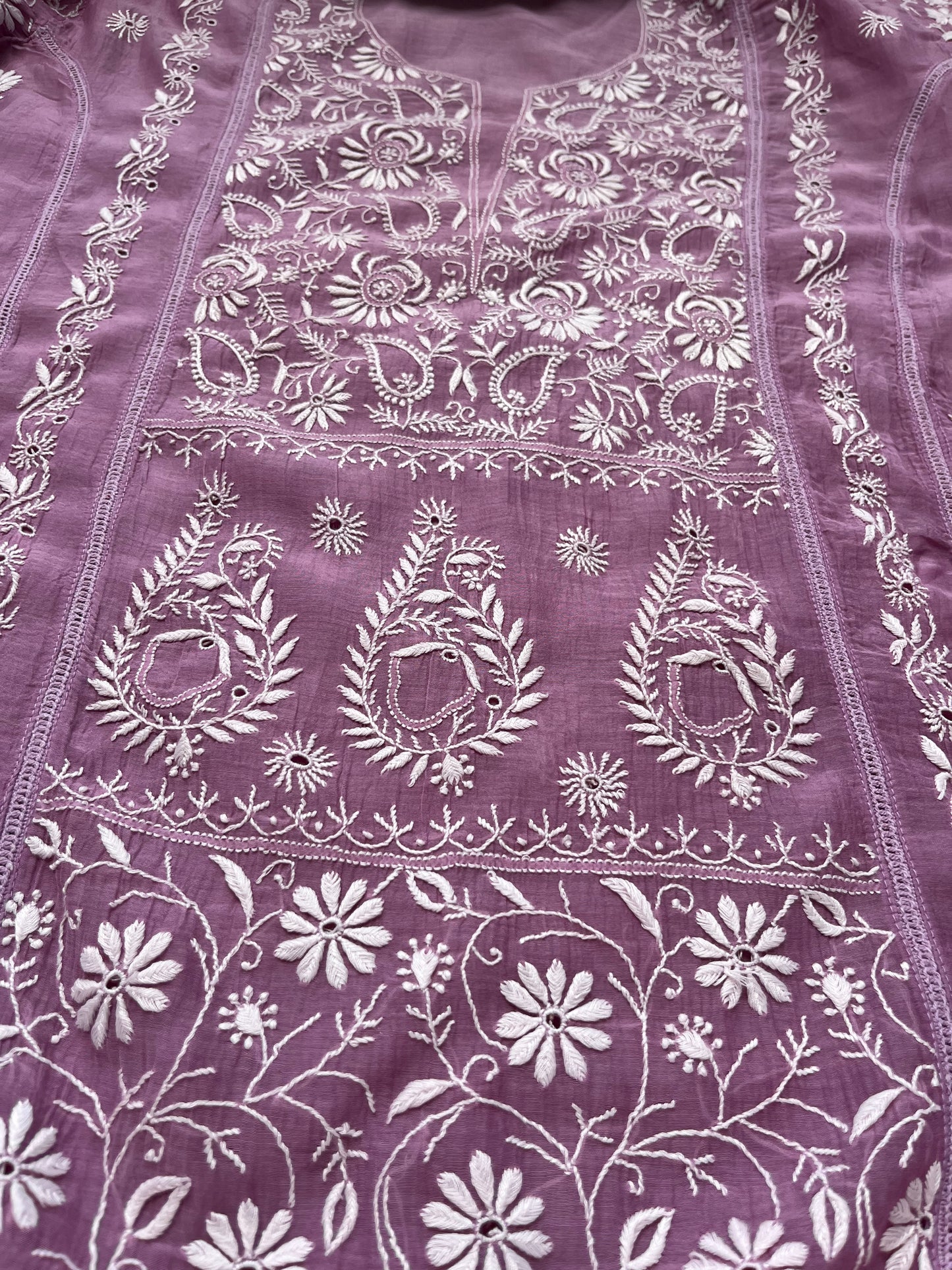 Chanderi Chikankari Kurta Dupatta