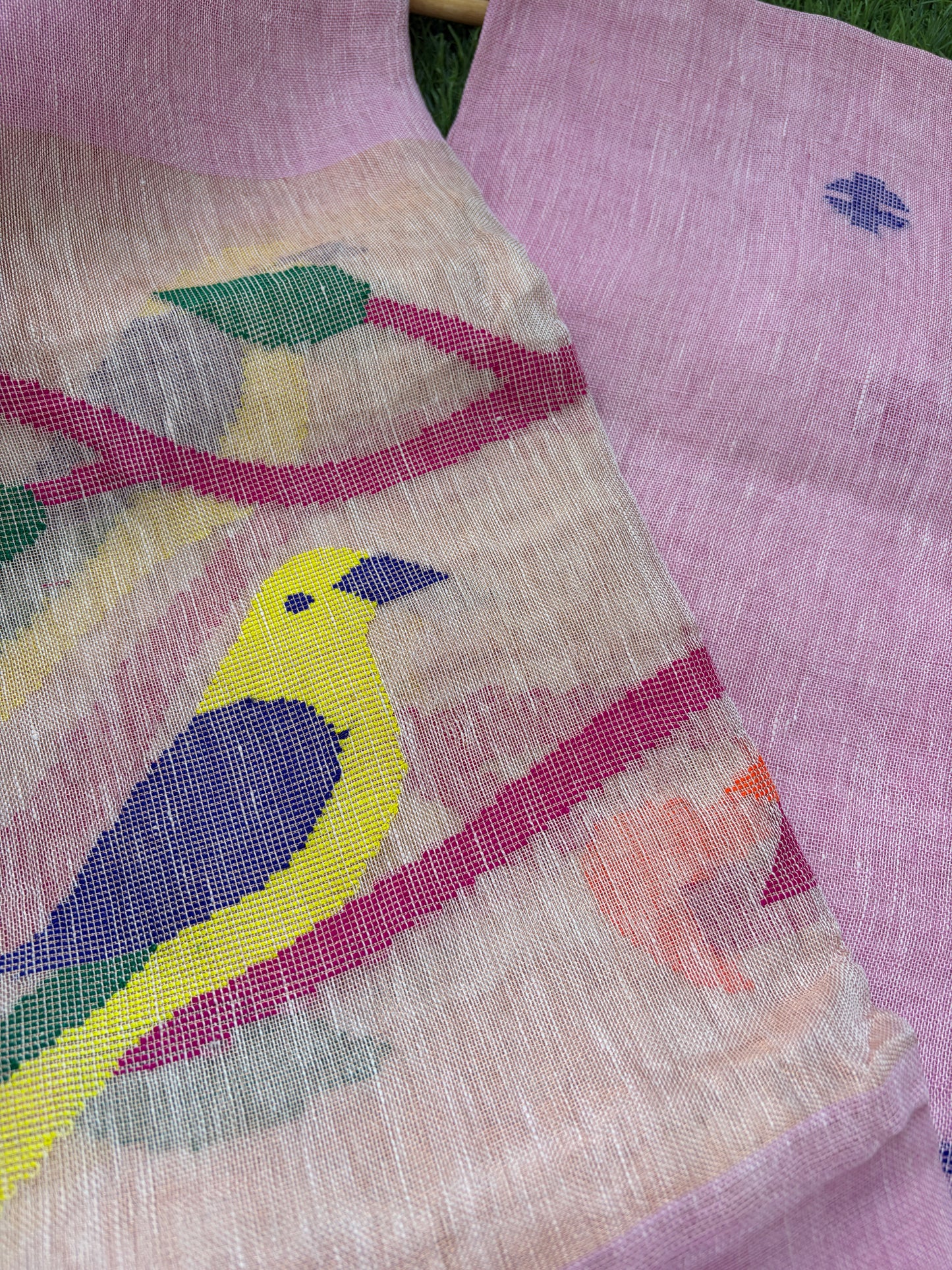 Linen Jaamdani kurta dupatta